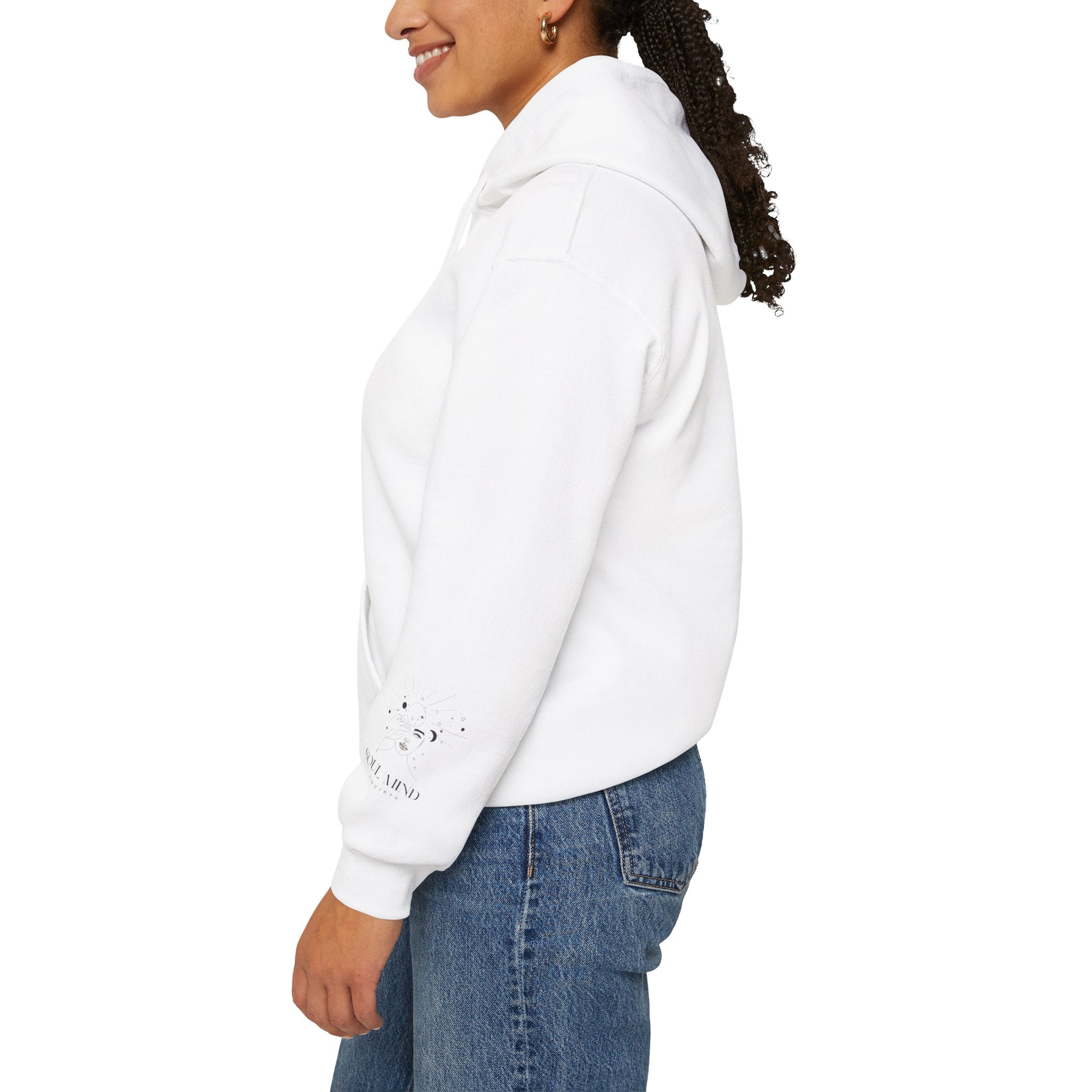 Be Uplifted hoodie | Gothic script cross design