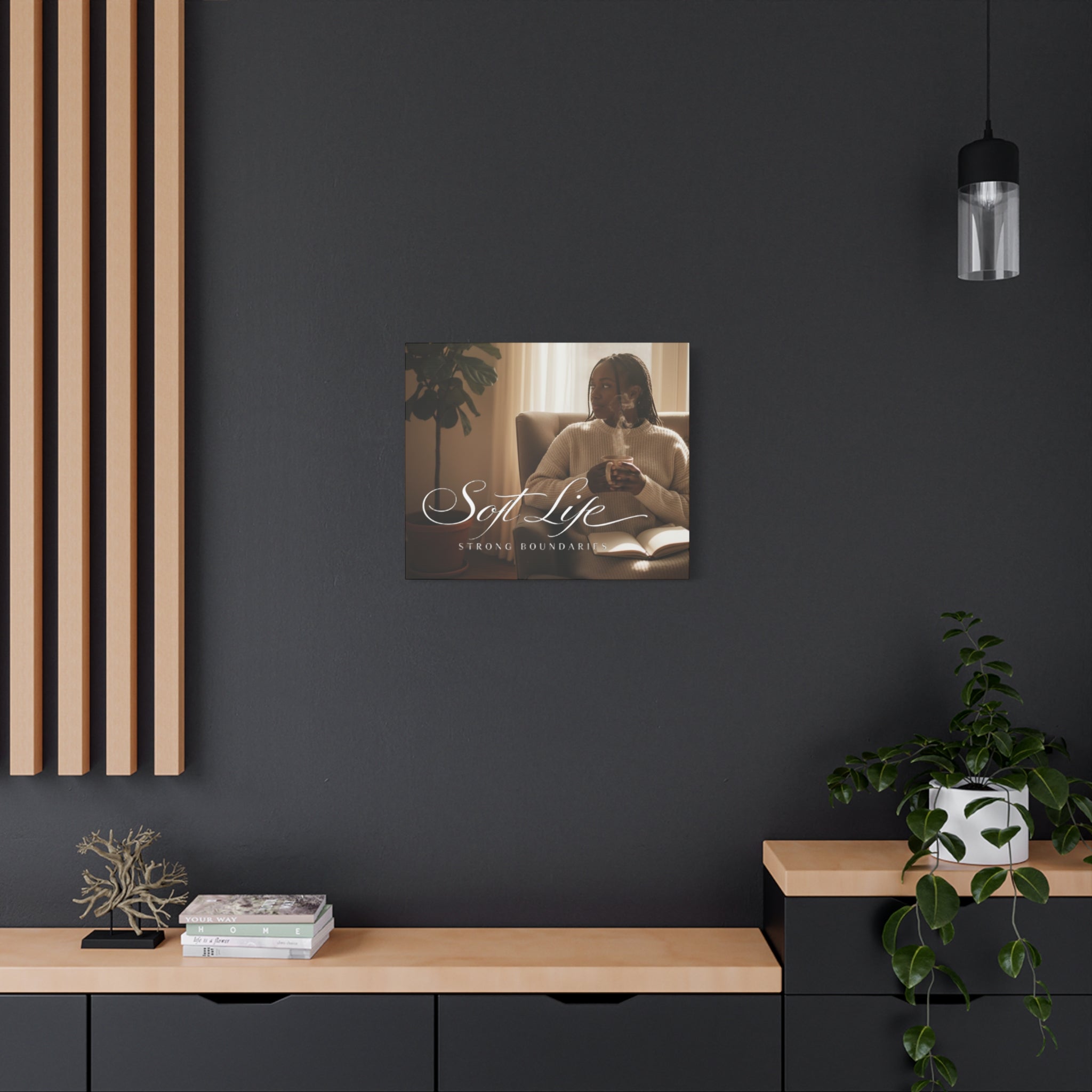 Matte Stretched Canvas - Woman 1 Cozy Reading Moment Wall Art