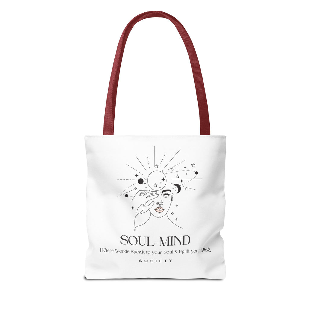 Be Uplifted script airplane Tote Bag | Soul Mind minimalist face Tote Bag