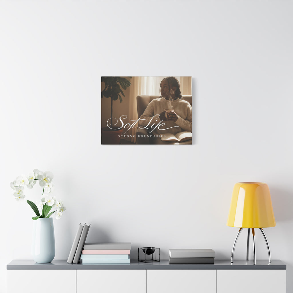 Matte Stretched Canvas - Woman 1 Cozy Reading Moment Wall Art