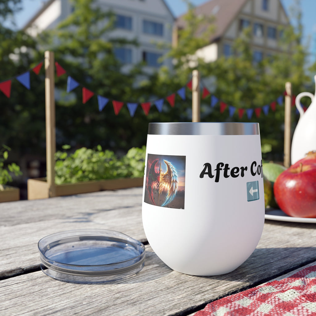 Before Coffee/ After Coffee Dragon Image Tumbler | 12oz Insulated Cup