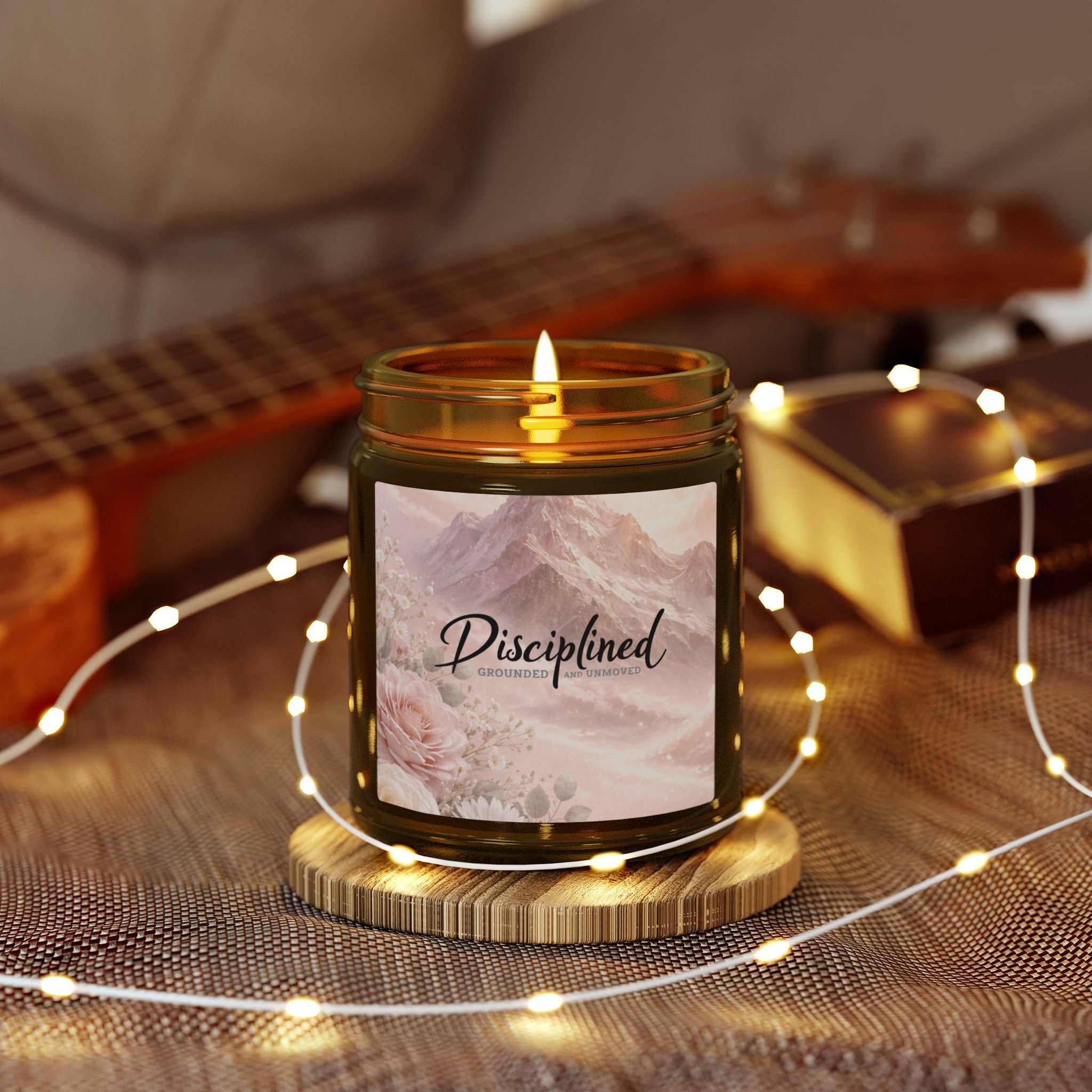 Disciplined Coconut Apricot Scented Candle — 4oz/9oz Soy Wax Jar