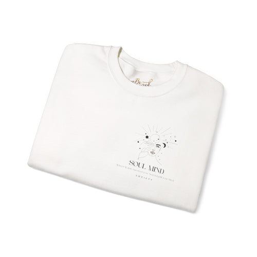 Be Uplifted Back Graphic Crewneck Sweatshirt | Soli Mind Front Logo