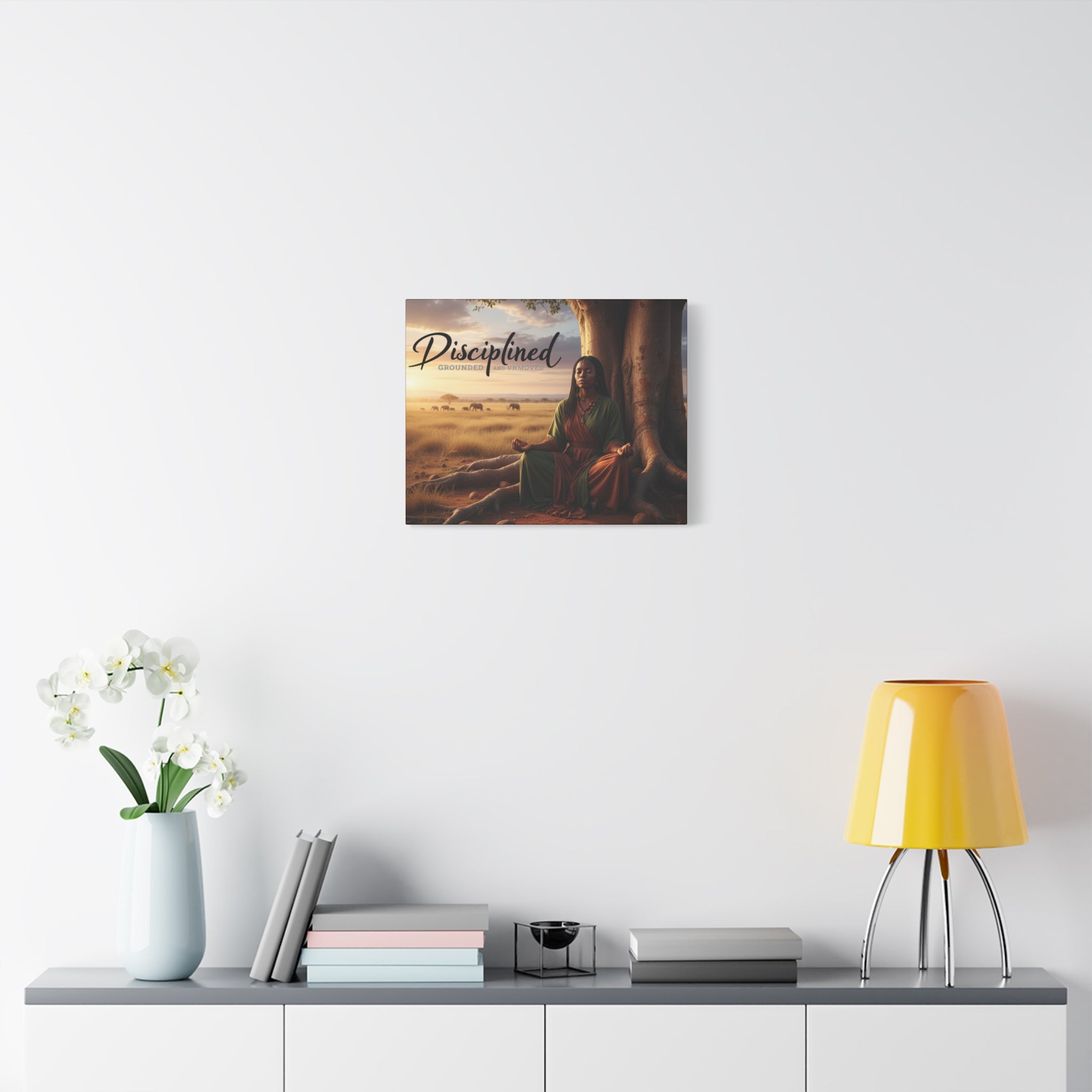 Disciplined Meditation Canvas Print — "Grounded and Unmoved" Wall Art