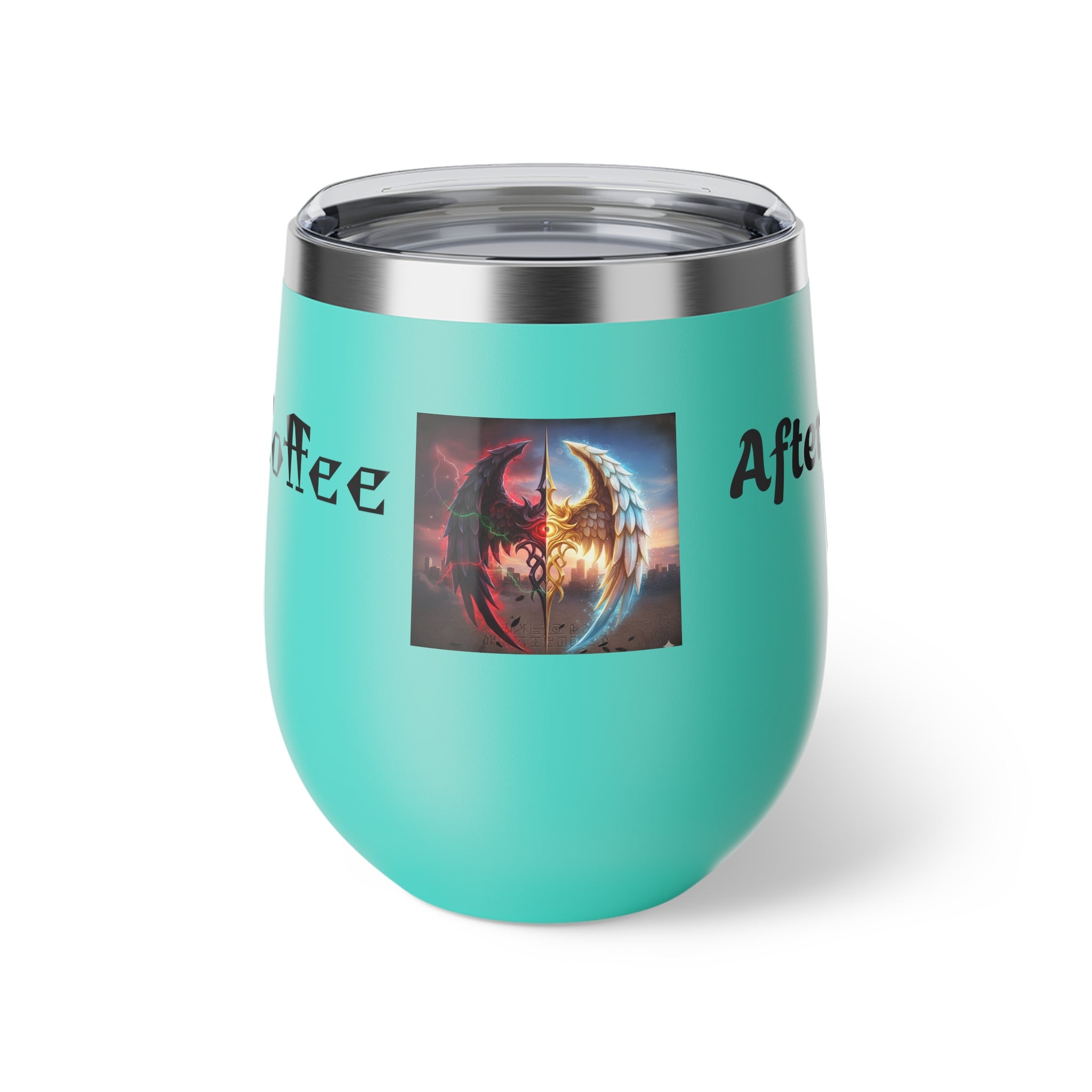 Before Coffee/ After Coffee Dragon Image Tumbler | 12oz Insulated Cup