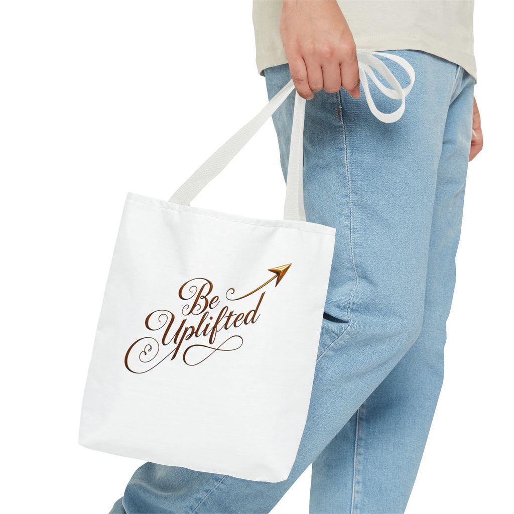 Be Uplifted script airplane Tote Bag | Soul Mind minimalist face Tote Bag
