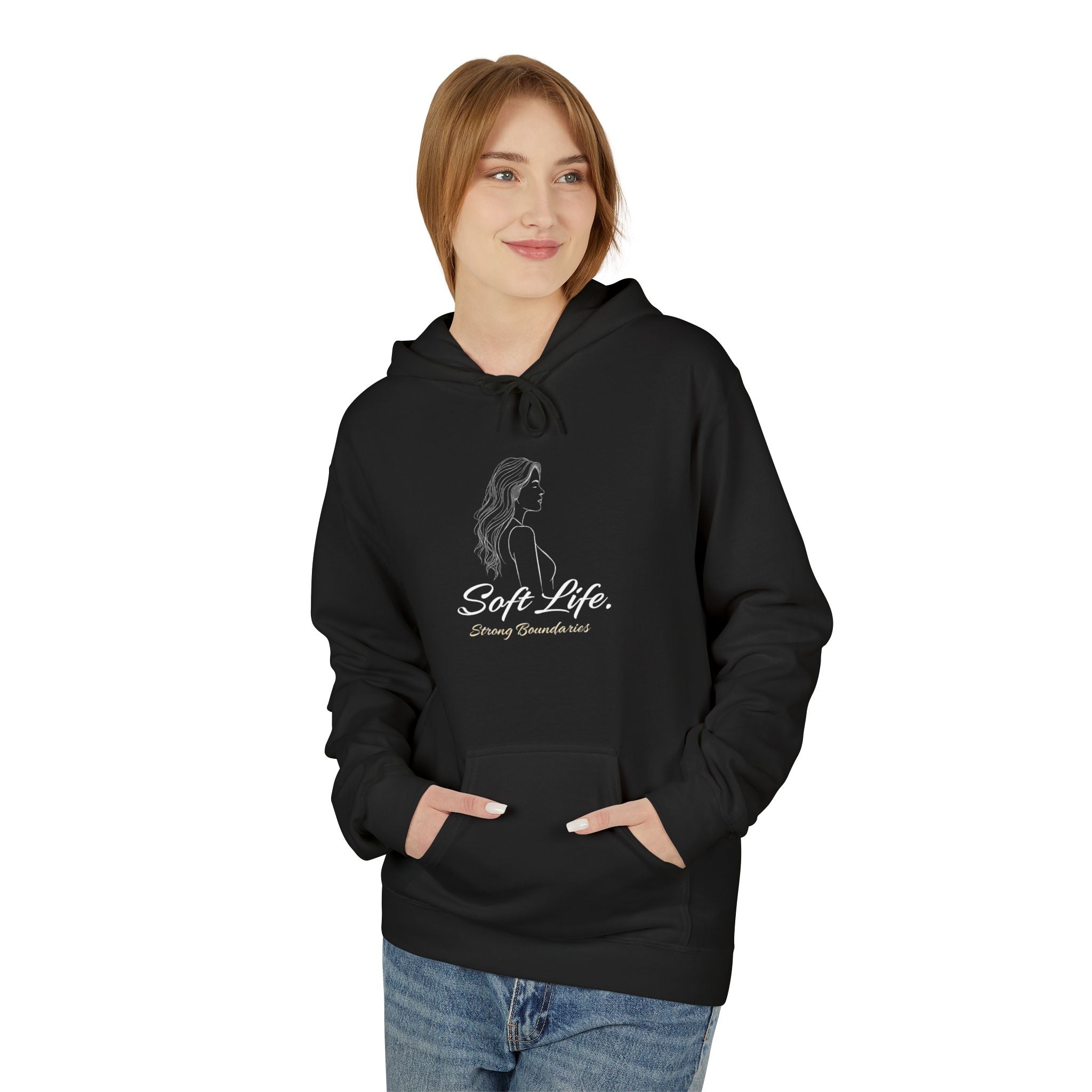 Soft-Spoken Brown Hoodie — 'Soft. Safe.' Comfort Fleece