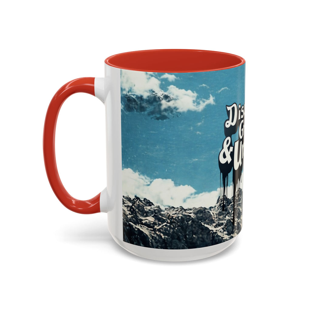 Disciplined, Grounded & Unmoved Coffee Mug — Motivational Mountain Accent Mug (11/15oz)