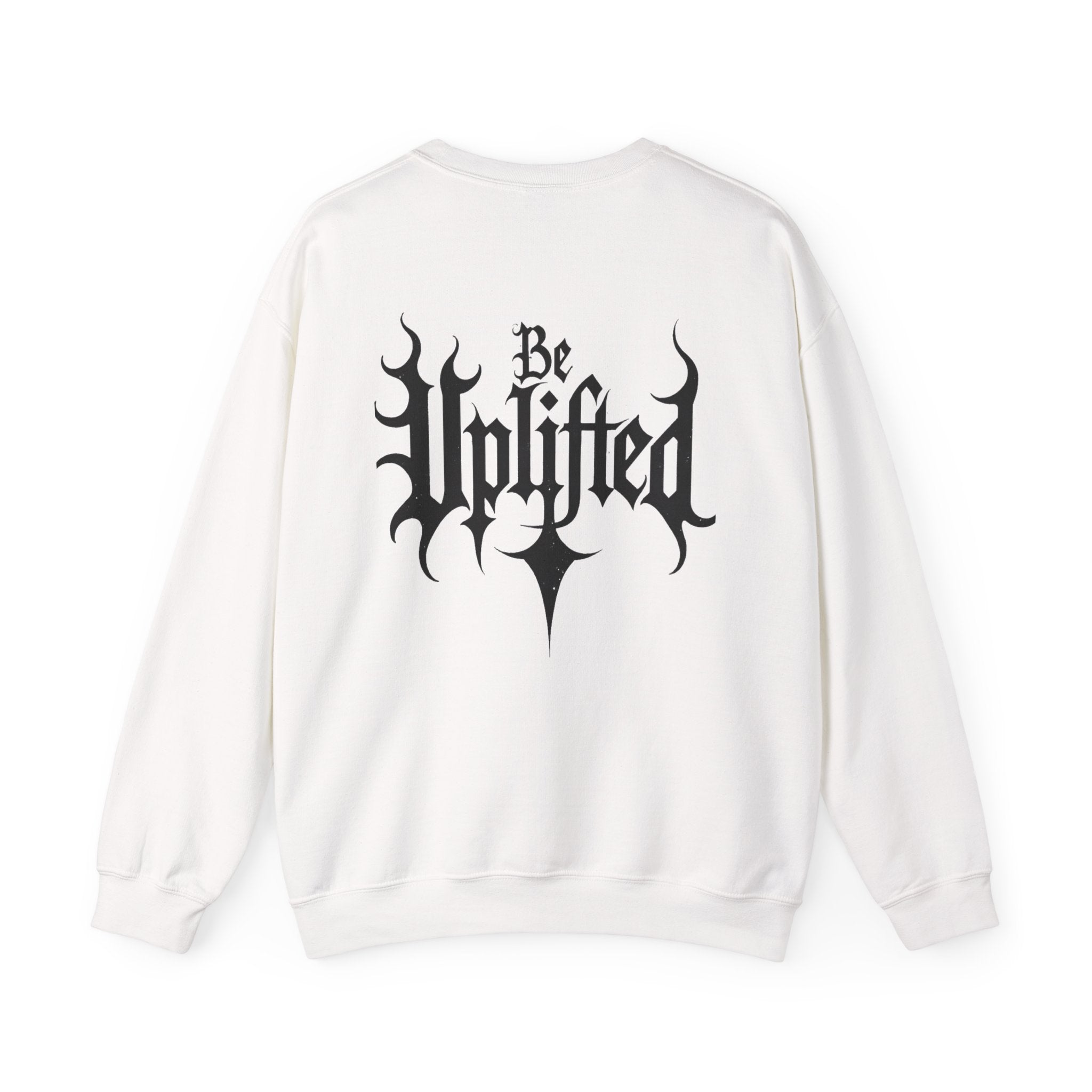 Be Uplifted Back Graphic Crewneck Sweatshirt | Soli Mind Front Logo