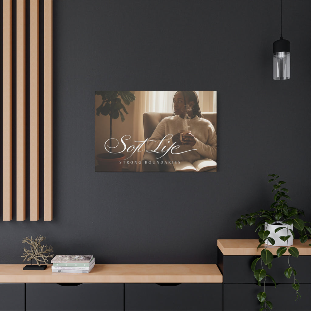 Matte Stretched Canvas - Woman 1 Cozy Reading Moment Wall Art
