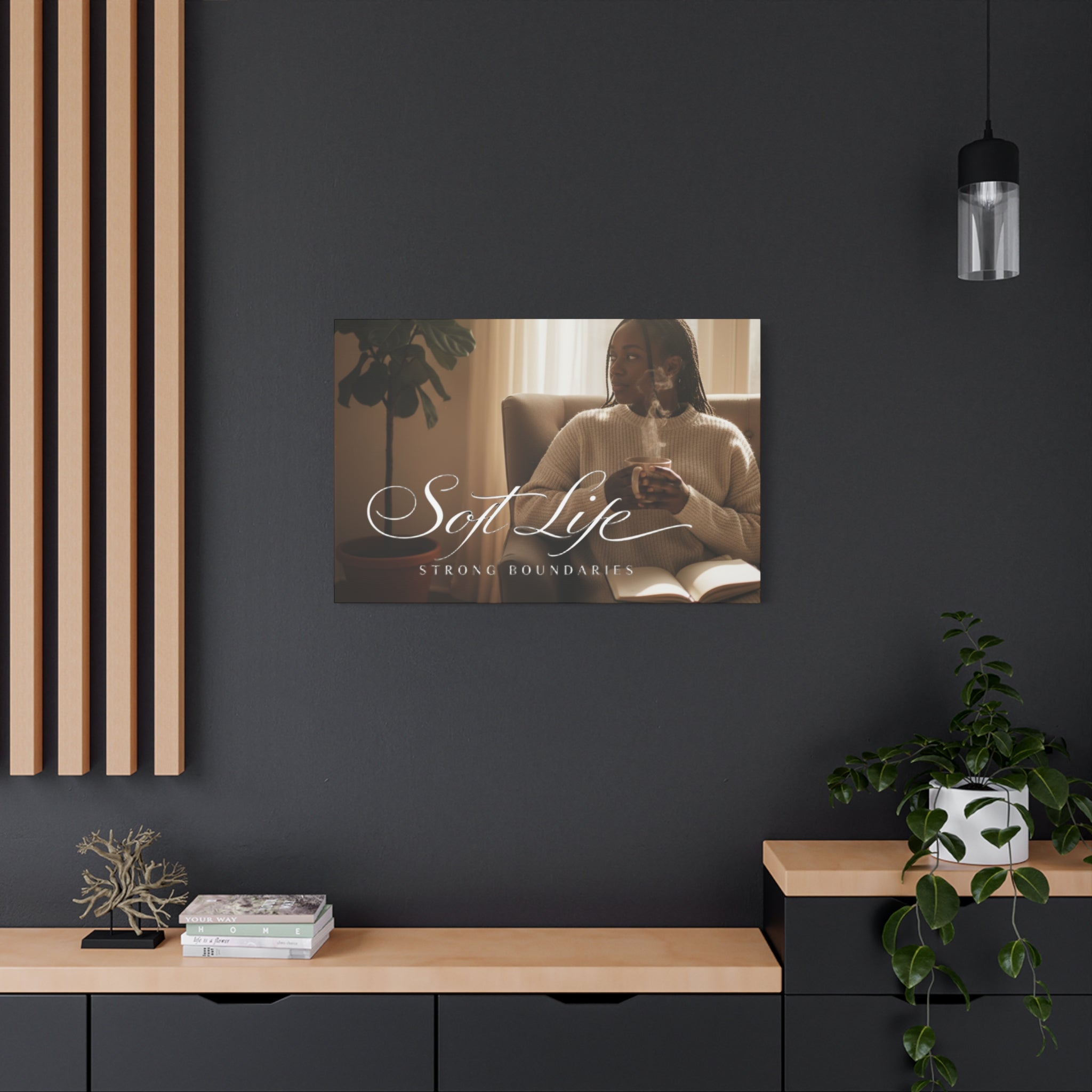 Matte Stretched Canvas - Woman 1 Cozy Reading Moment Wall Art