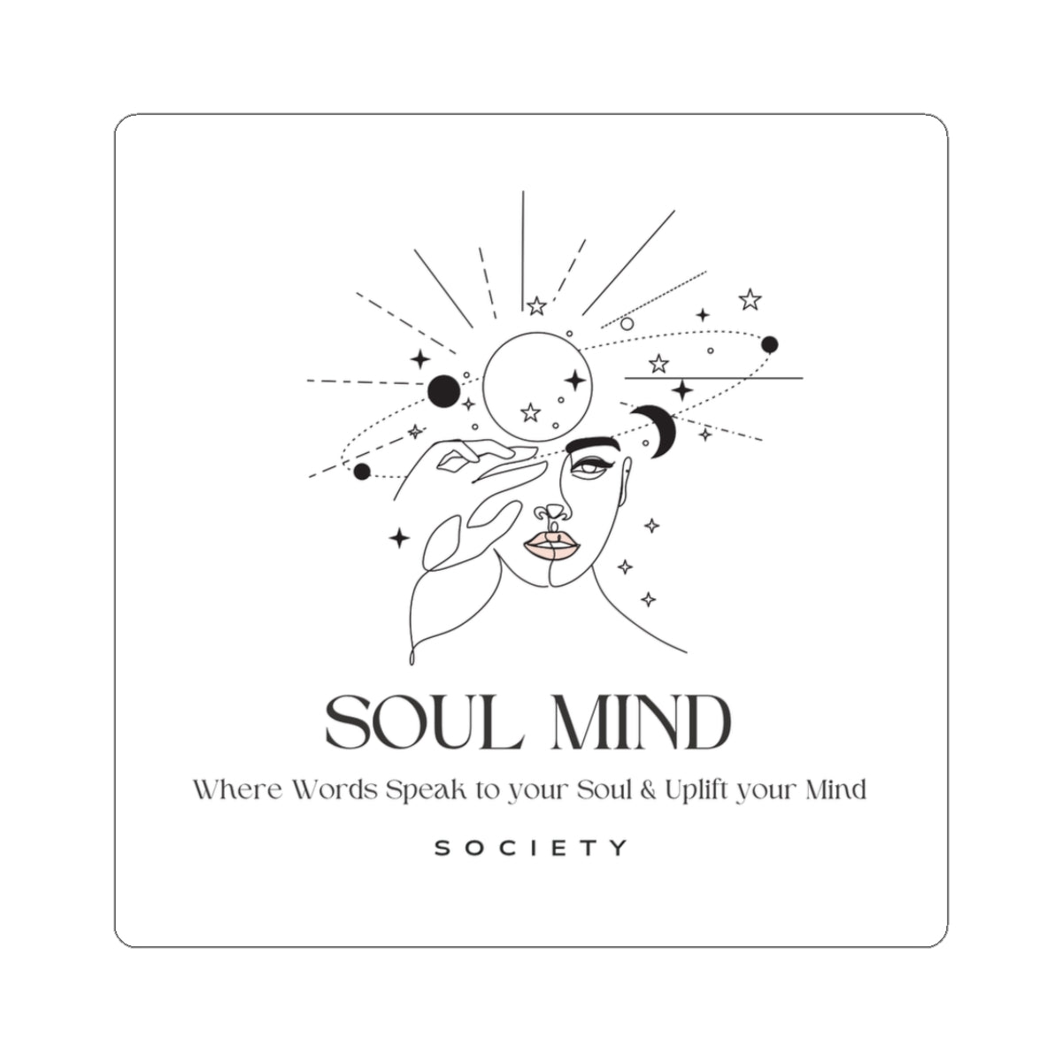 Soul Mind celestial face sticker | Kiss-Cut Sticker
