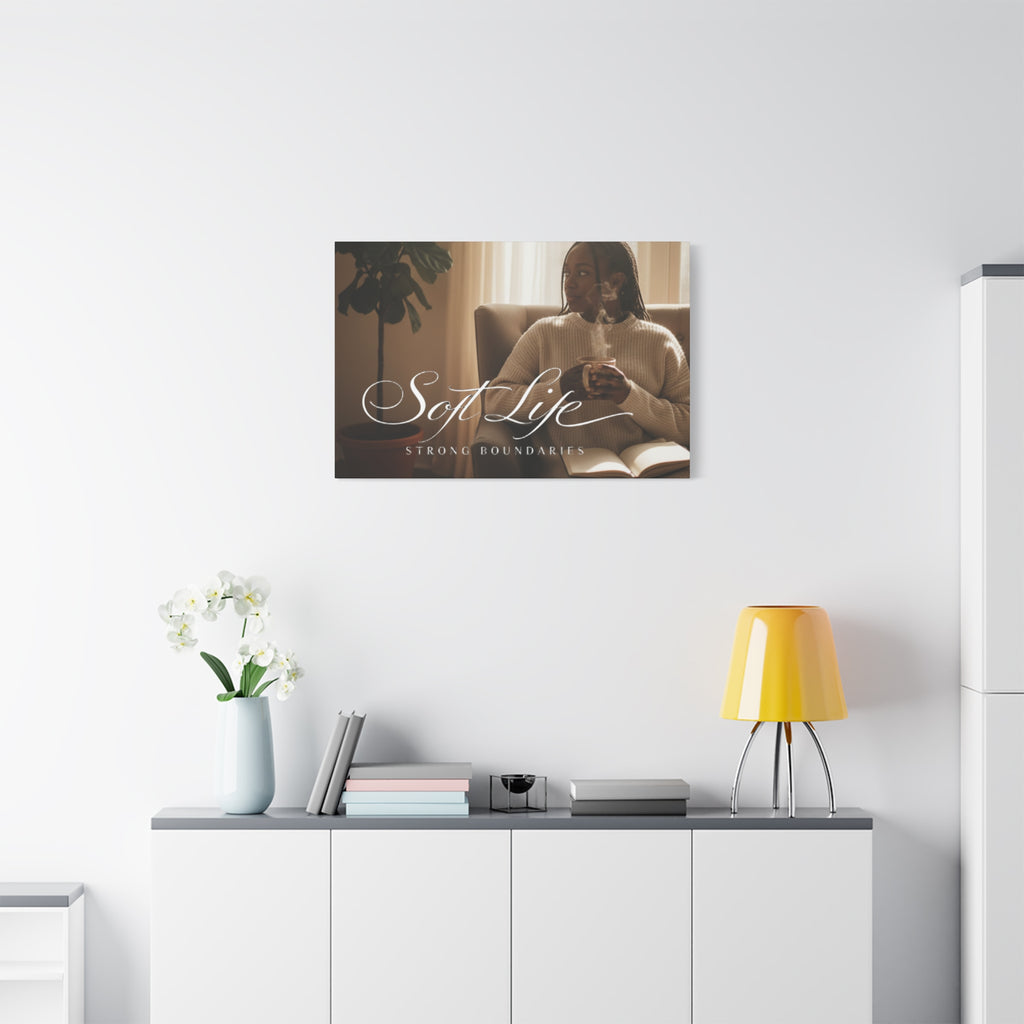 Matte Stretched Canvas - Woman 1 Cozy Reading Moment Wall Art