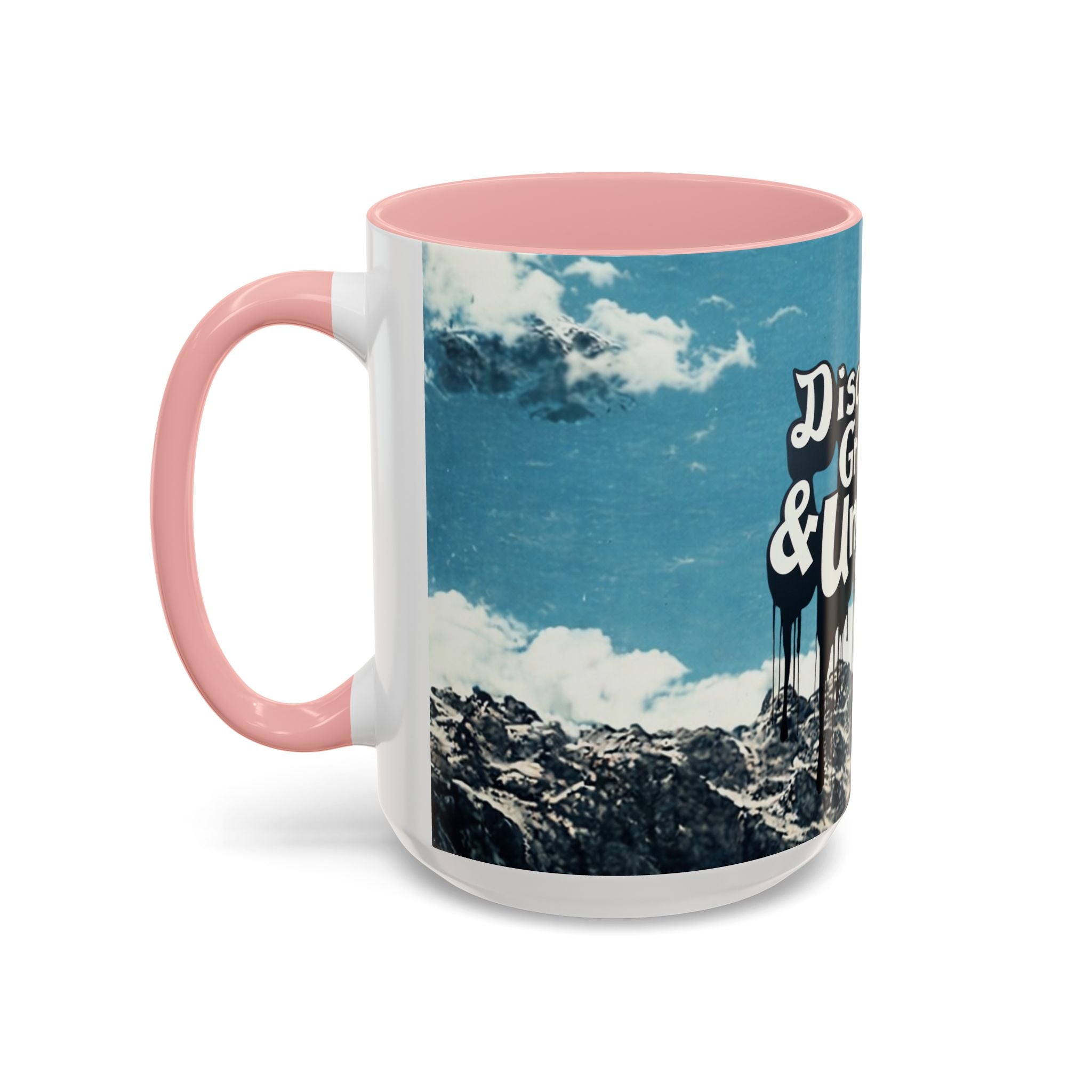 Disciplined, Grounded & Unmoved Coffee Mug — Motivational Mountain Accent Mug (11/15oz)