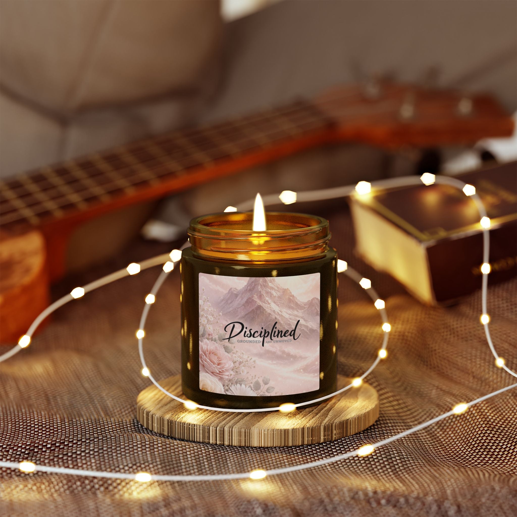 Disciplined Coconut Apricot Scented Candle — 4oz/9oz Soy Wax Jar