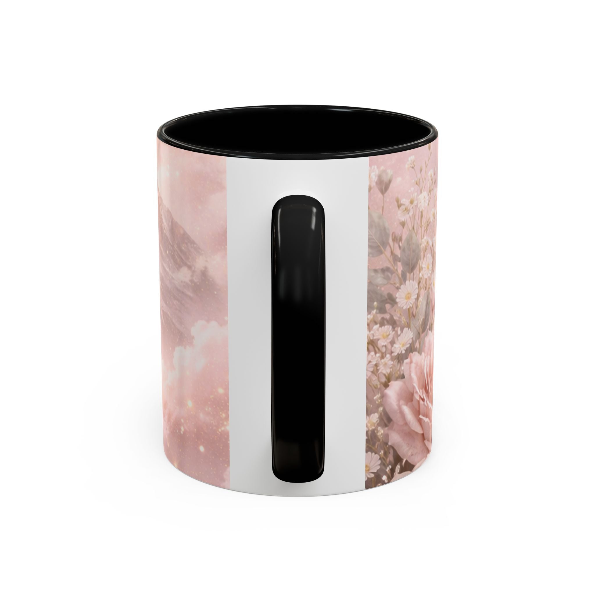 Disciplined Accent Coffee Mug — 'Disciplined: Grounded and Unmoved' Inspirational Pink Marble Ceramic Mug