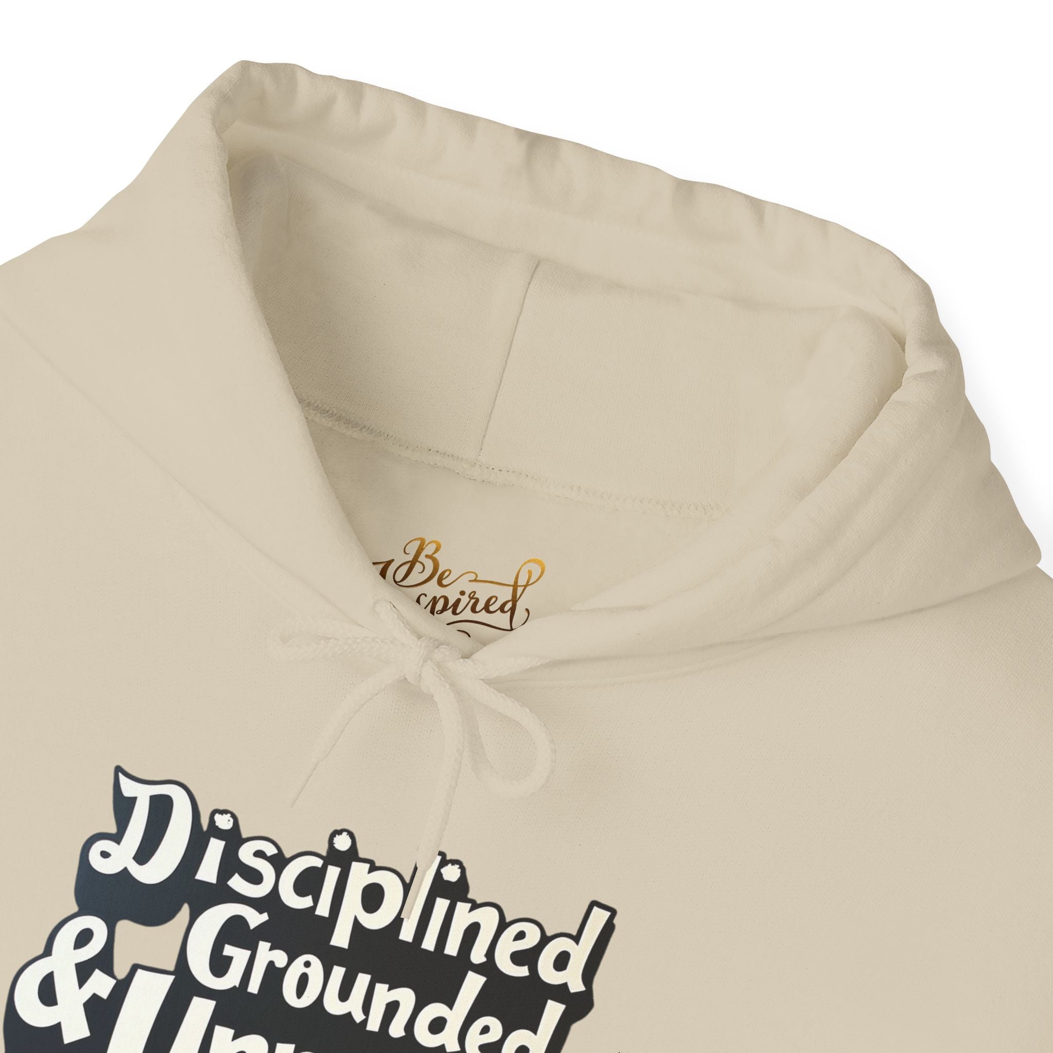Disciplined & Grounded Hoodie — "Disciplined Grounded & Unmoved" Graphic Men Hoodie