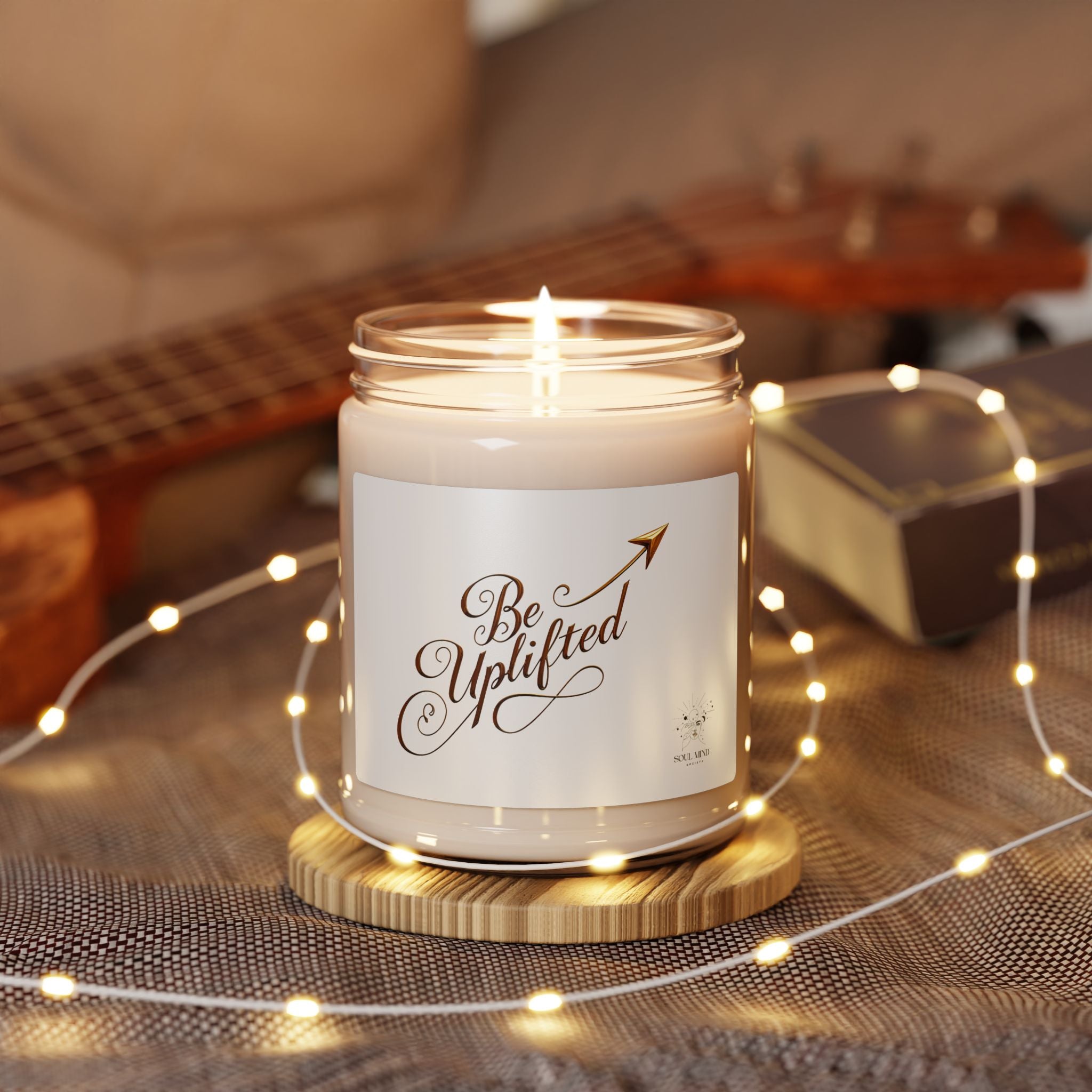 Be Uplifted arrow script Candle | Scented Soy 9oz