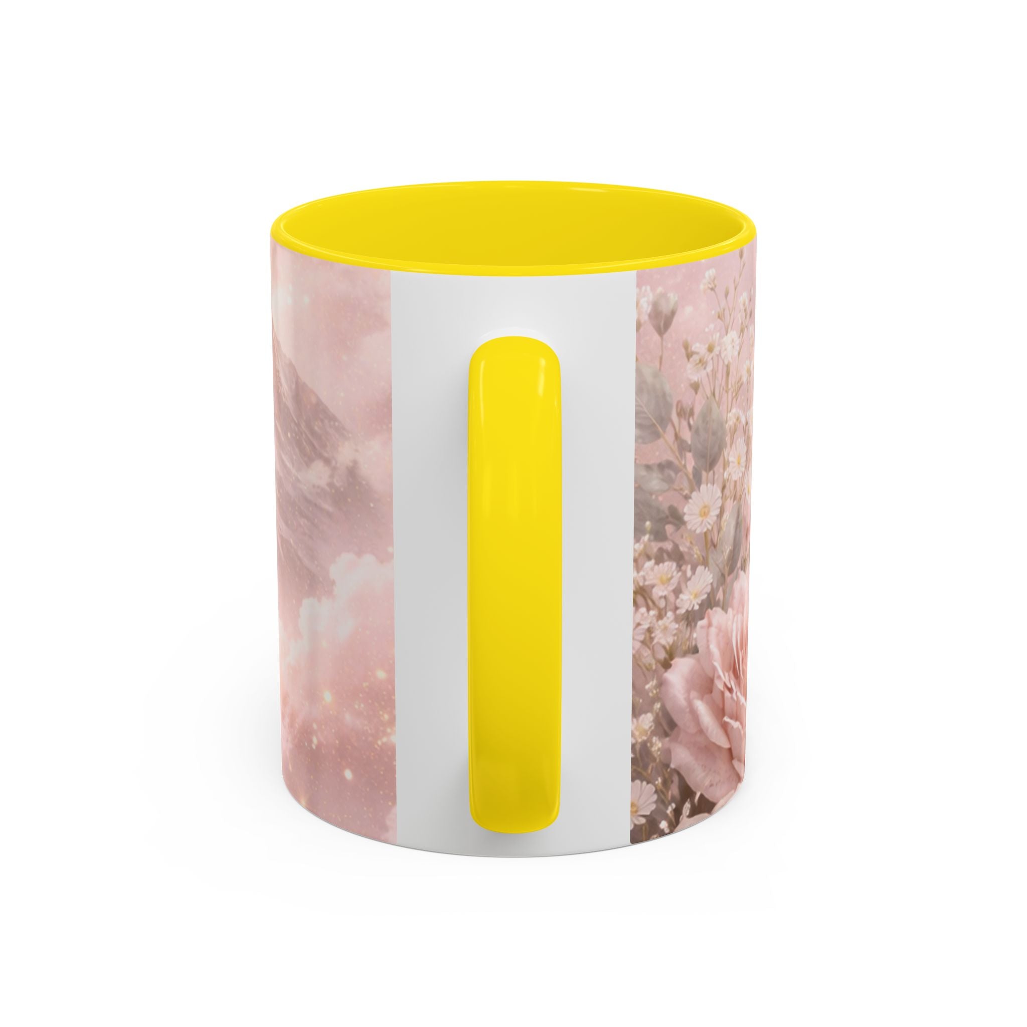 Disciplined Accent Coffee Mug — 'Disciplined: Grounded and Unmoved' Inspirational Pink Marble Ceramic Mug