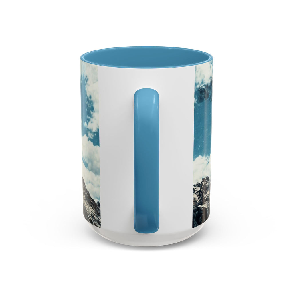 Disciplined, Grounded & Unmoved Coffee Mug — Motivational Mountain Accent Mug (11/15oz)