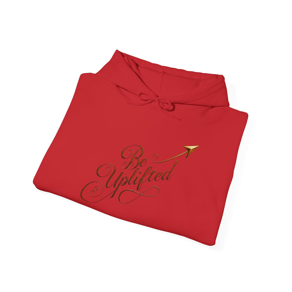 Be Uplifted script arrow Hoodie | Inspirational Typography Sweatshirt