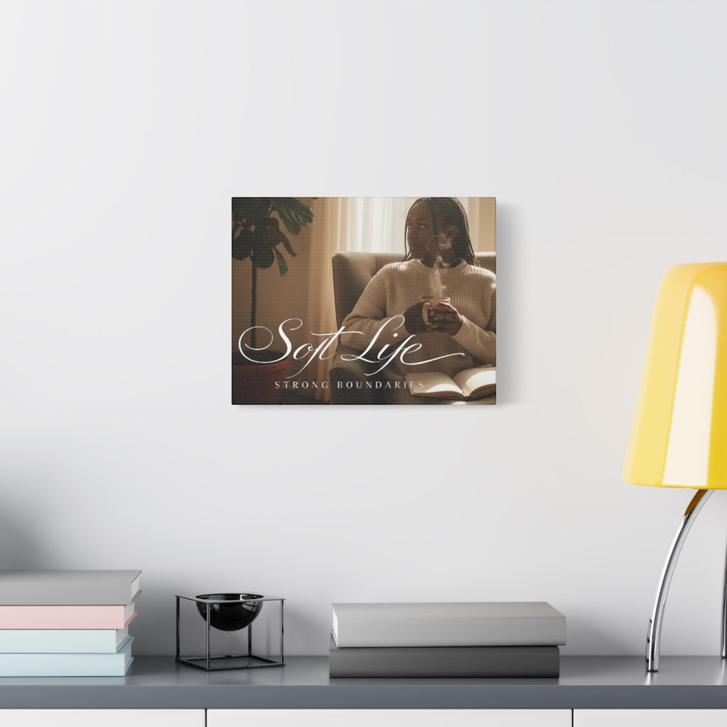 Matte Stretched Canvas - Woman 1 Cozy Reading Moment Wall Art