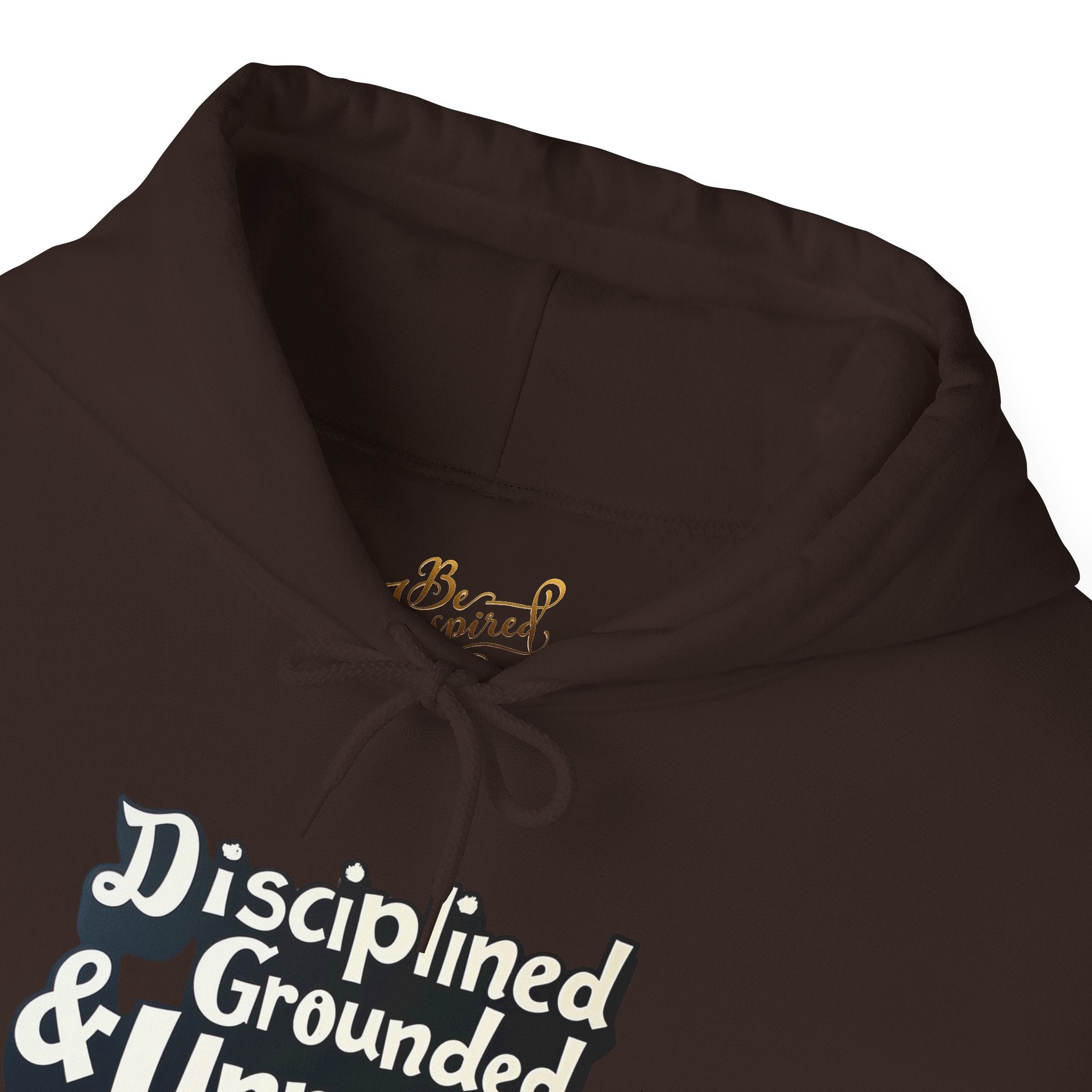 Disciplined & Grounded Hoodie — "Disciplined Grounded & Unmoved" Graphic Men Hoodie