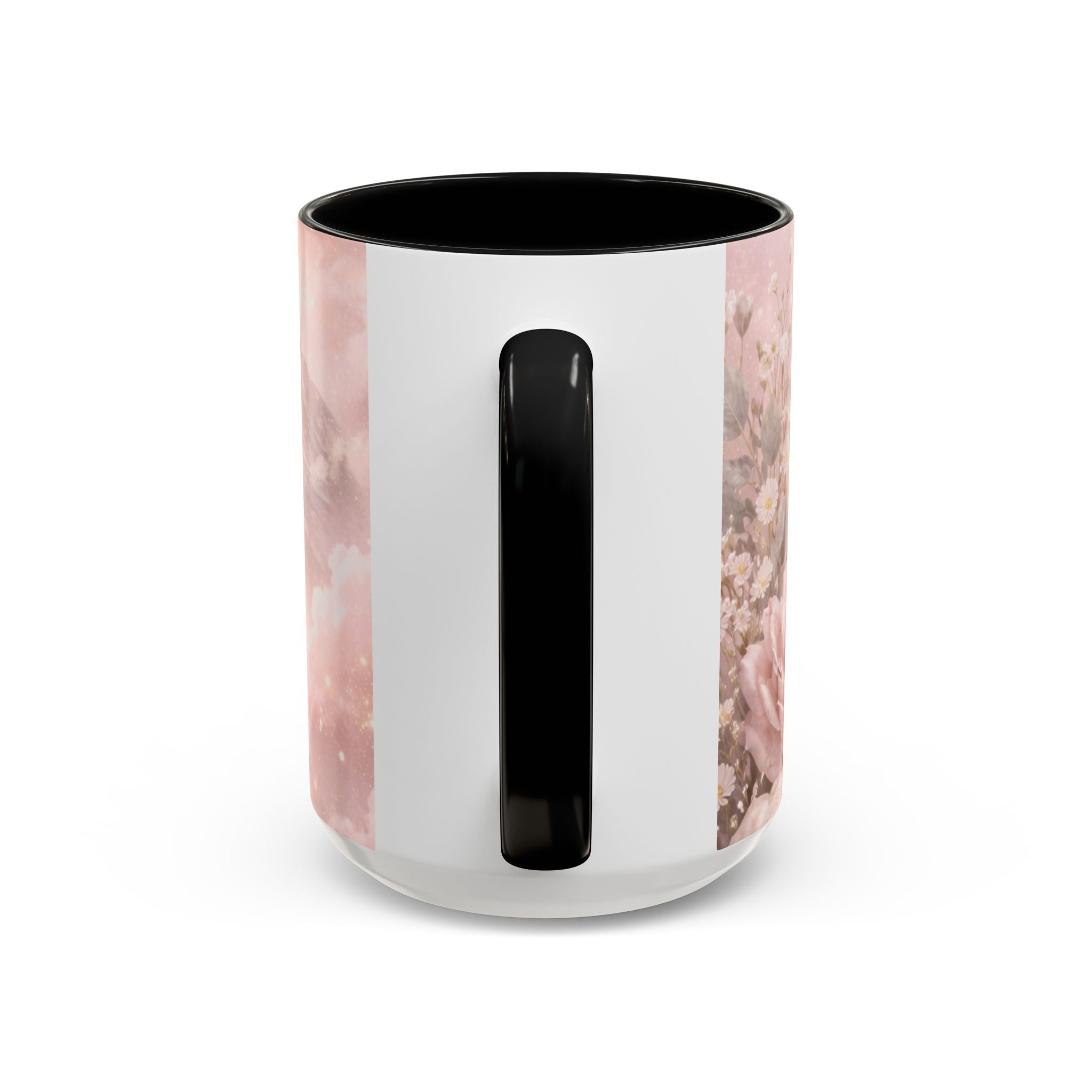Disciplined Accent Coffee Mug — 'Disciplined: Grounded and Unmoved' Inspirational Pink Marble Ceramic Mug