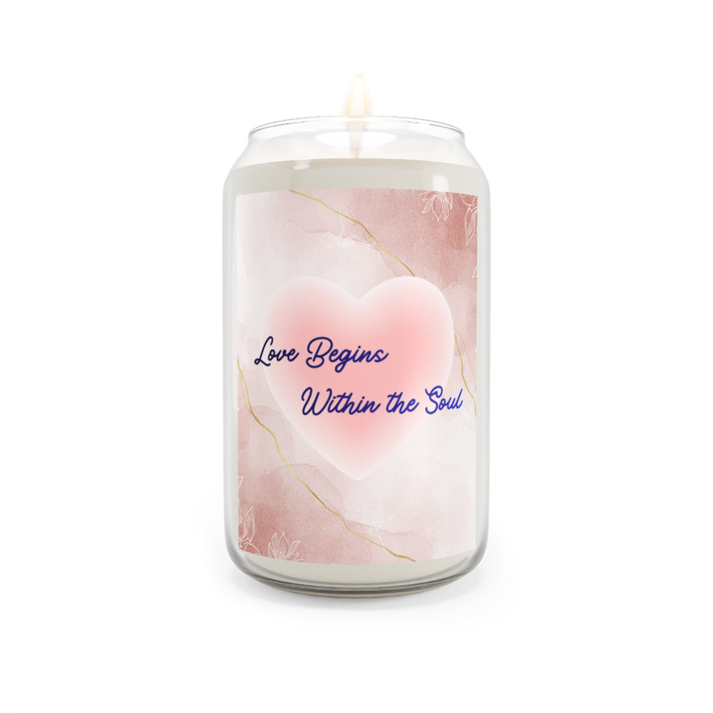 Soy Candle — "Love Begins Within the Soul" Scented 13.75oz