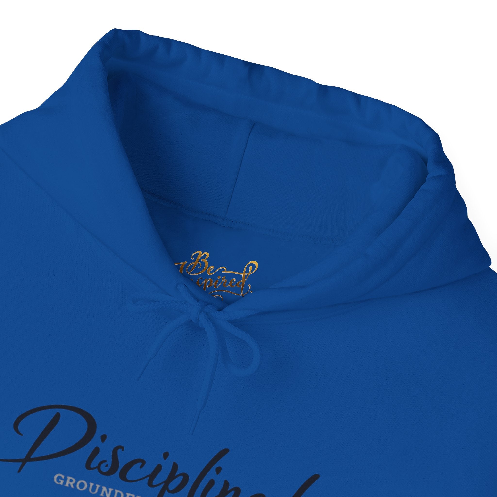 Disciplined Script Hoodie — Inspirational Minimalist Motivational Pullover