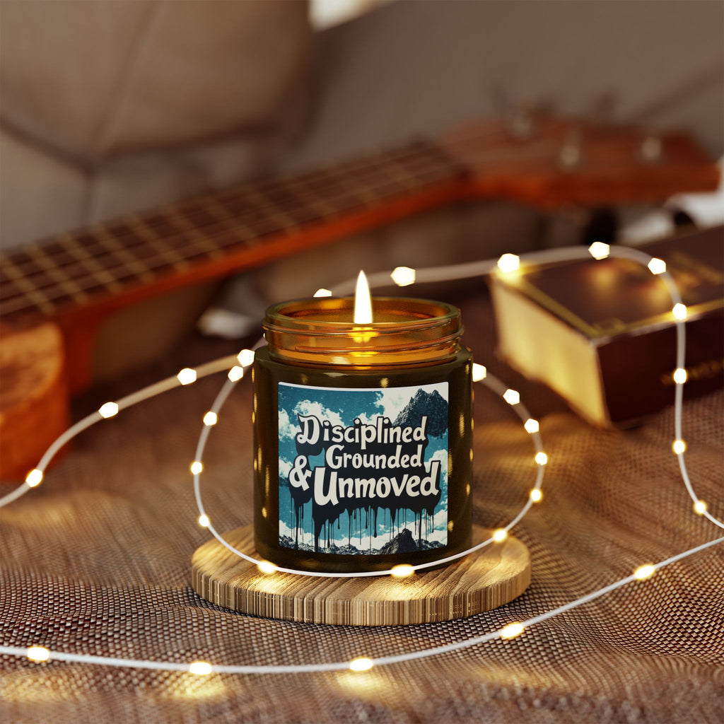 Scented Candle — Coconut Apricot Wax “Disciplined, Grounded & Unmoved” (4oz/9oz)