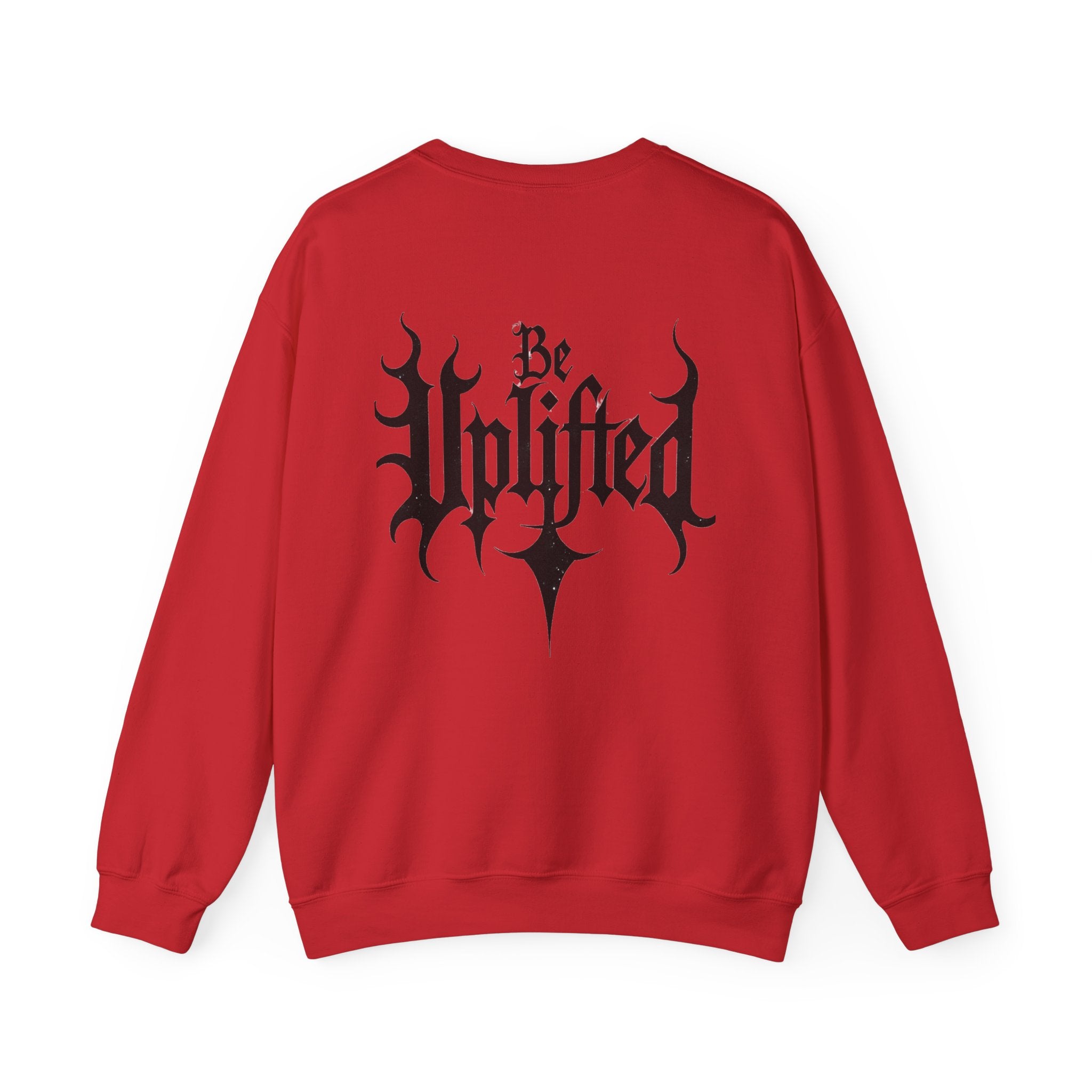 Be Uplifted Back Graphic Crewneck Sweatshirt | Soli Mind Front Logo