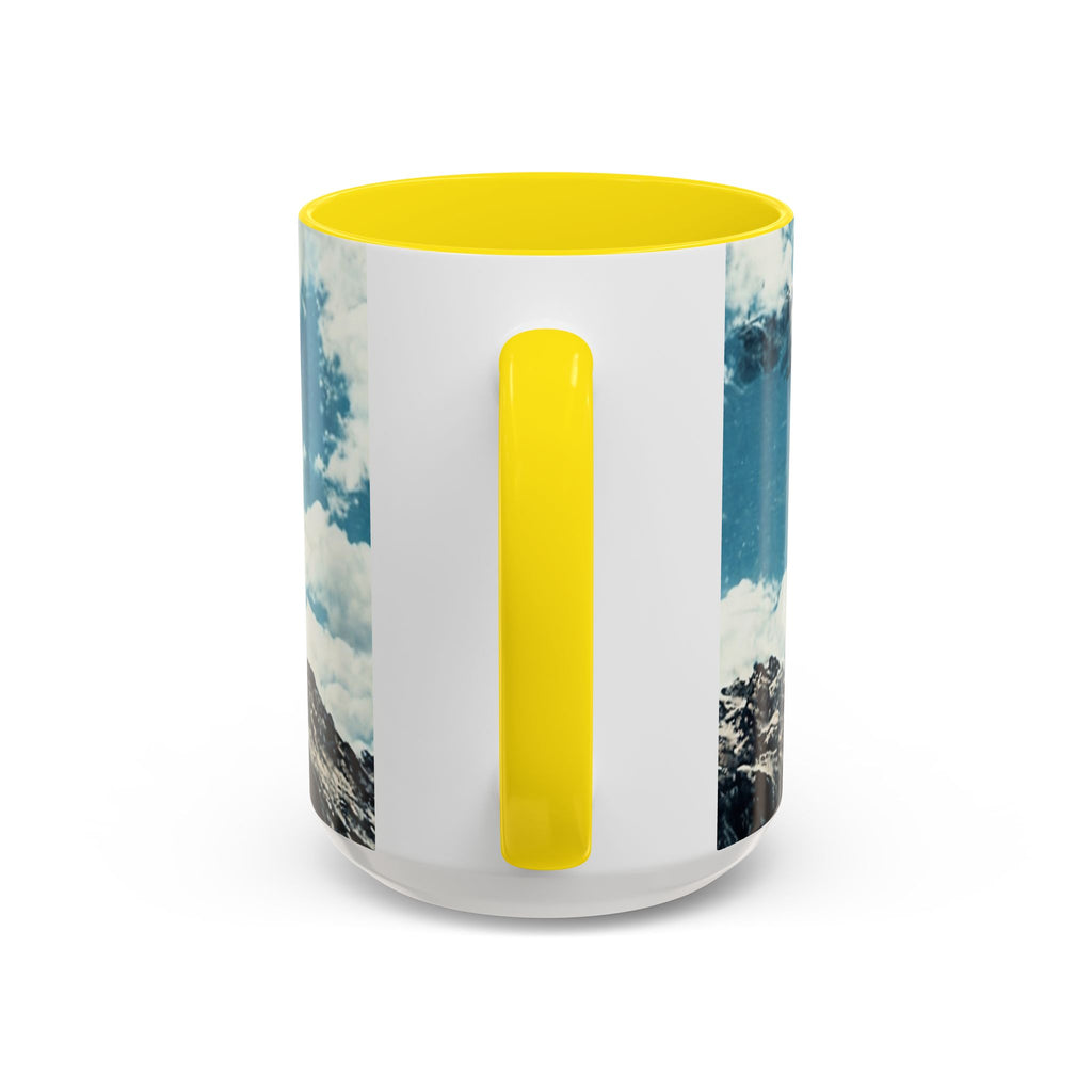 Disciplined, Grounded & Unmoved Coffee Mug — Motivational Mountain Accent Mug (11/15oz)