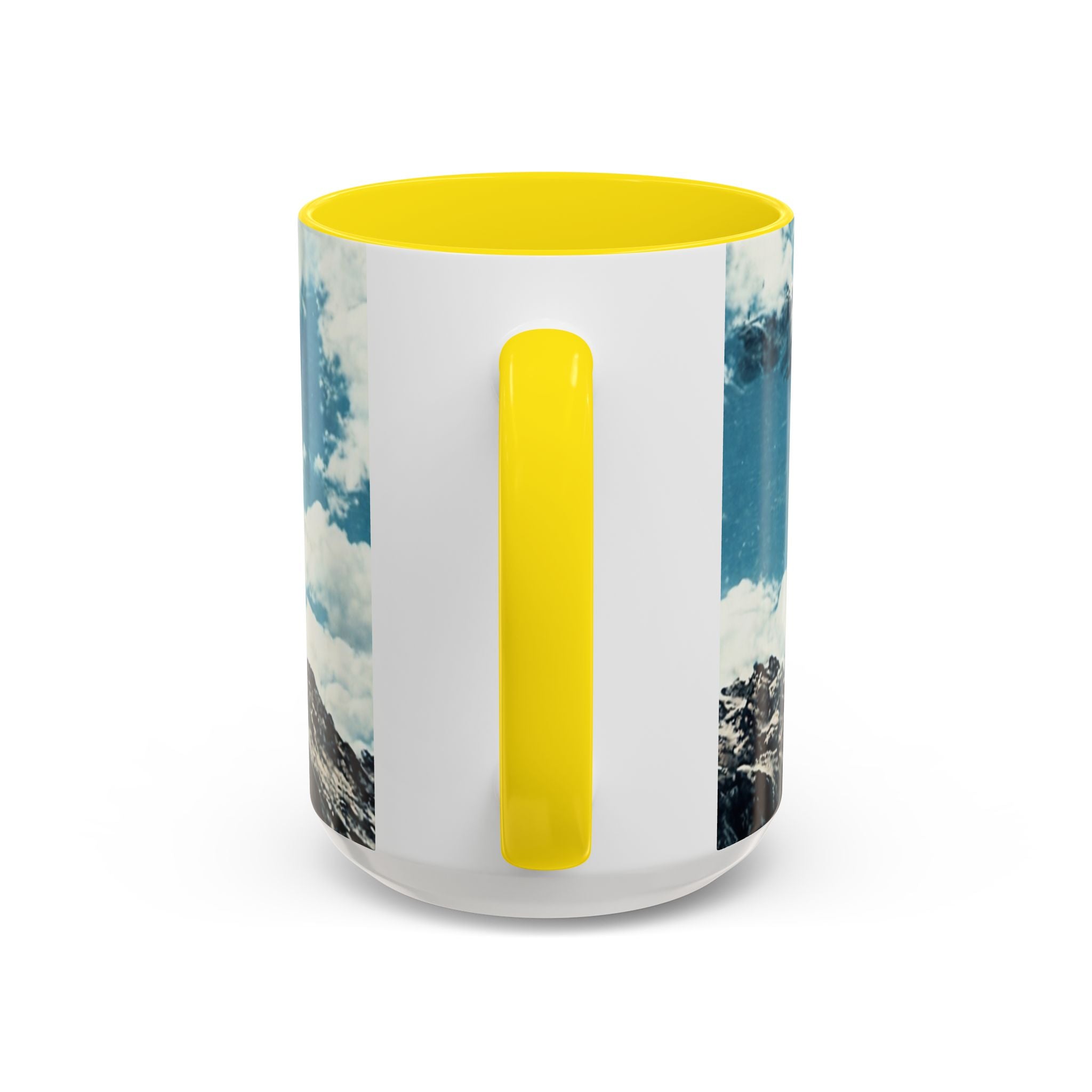 Disciplined, Grounded & Unmoved Coffee Mug — Motivational Mountain Accent Mug (11/15oz)