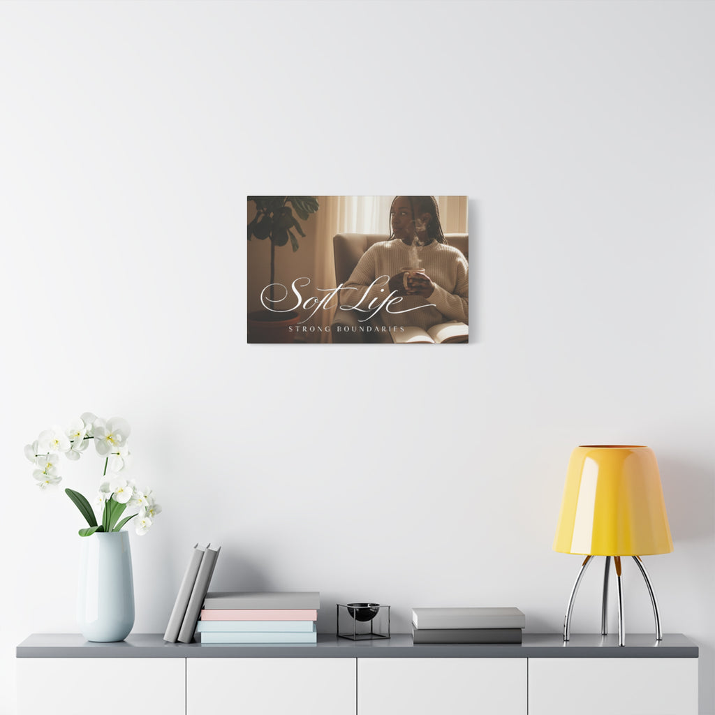 Matte Stretched Canvas - Woman 1 Cozy Reading Moment Wall Art