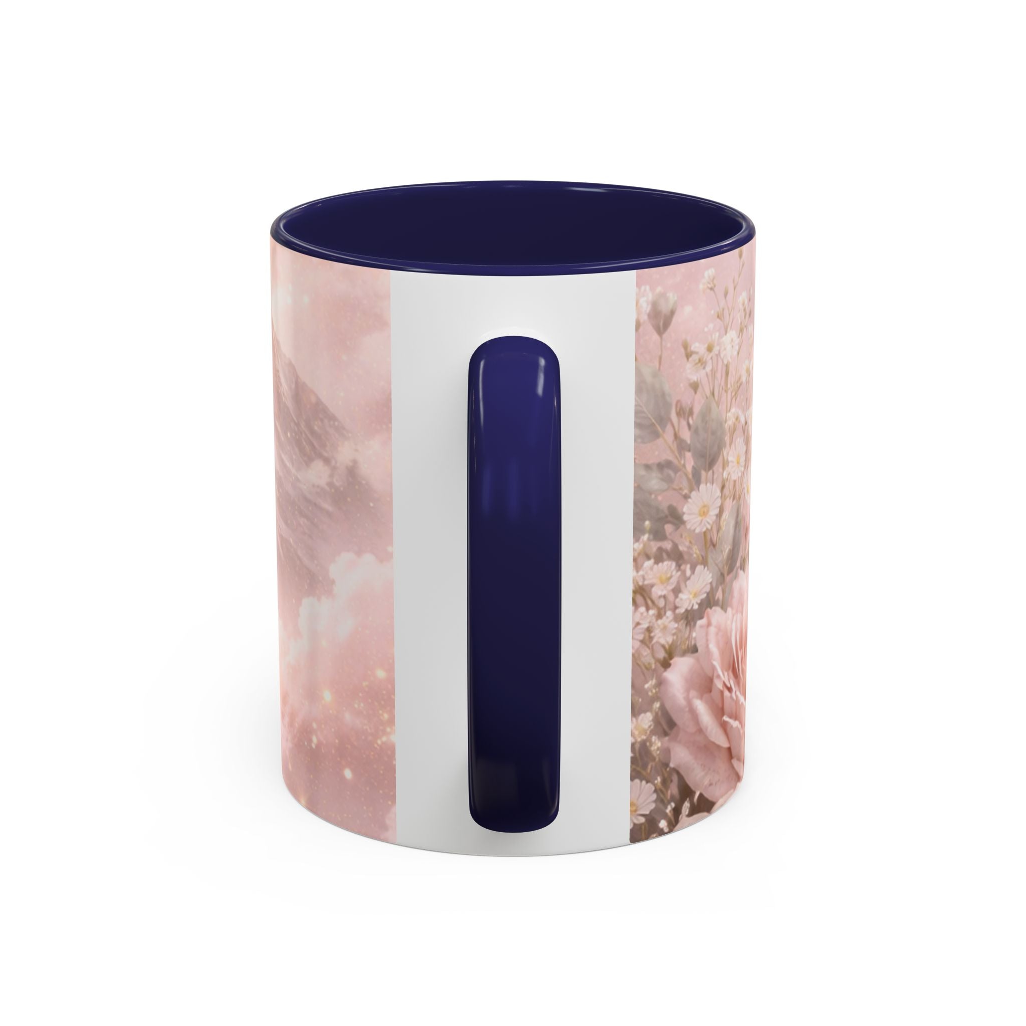 Disciplined Accent Coffee Mug — 'Disciplined: Grounded and Unmoved' Inspirational Pink Marble Ceramic Mug
