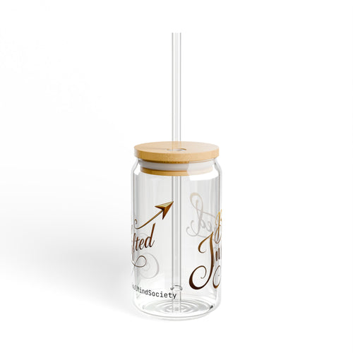 Be Uplifted typography sipper glass | 16oz bamboo lid tumbler