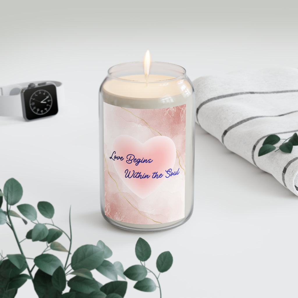 Soy Candle — "Love Begins Within the Soul" Scented 13.75oz