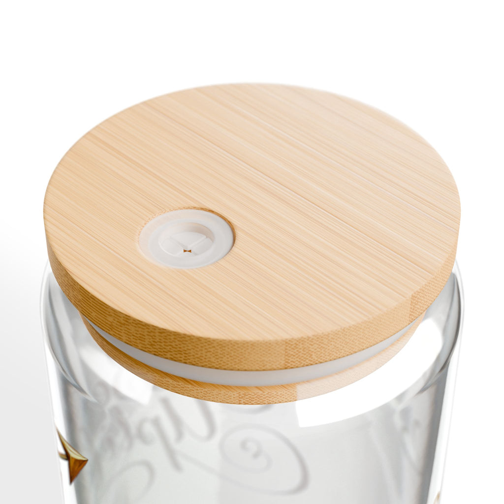 Be Uplifted typography sipper glass | 16oz bamboo lid tumbler