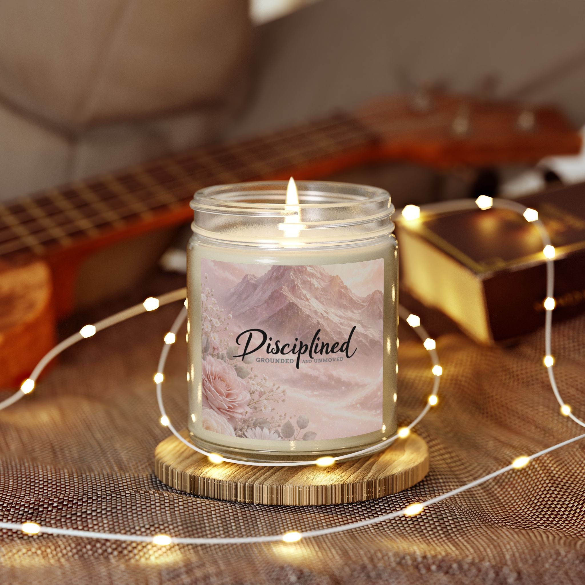 Disciplined Coconut Apricot Scented Candle — 4oz/9oz Soy Wax Jar