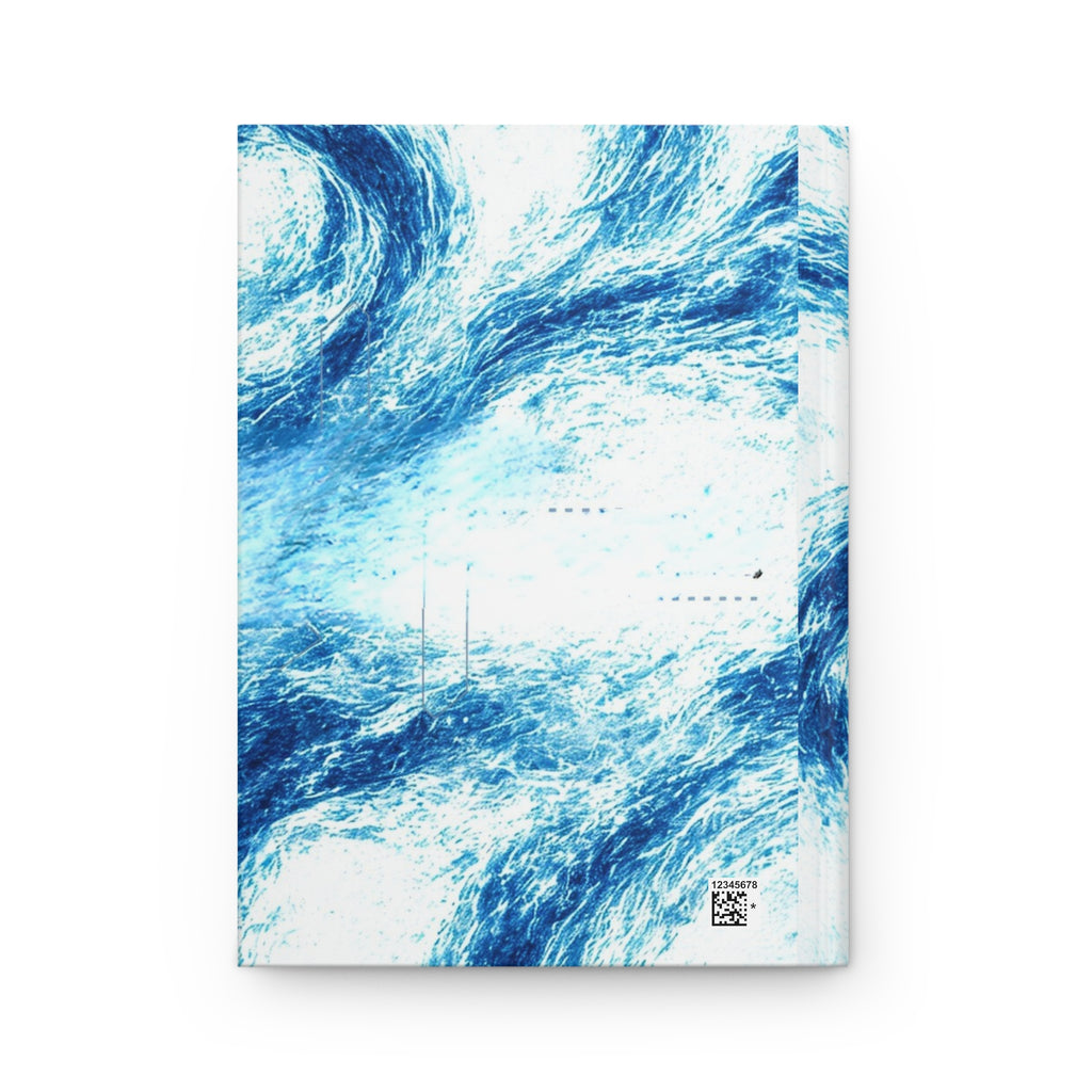 Hardcover Journal — "Soft Life, Strong Boundaries" Blue Wave Wellness Notebook