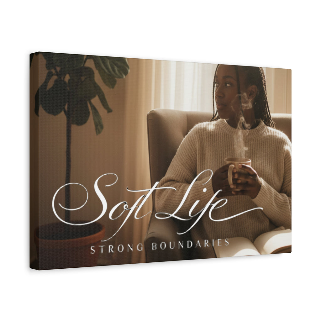 Matte Stretched Canvas - Woman 1 Cozy Reading Moment Wall Art