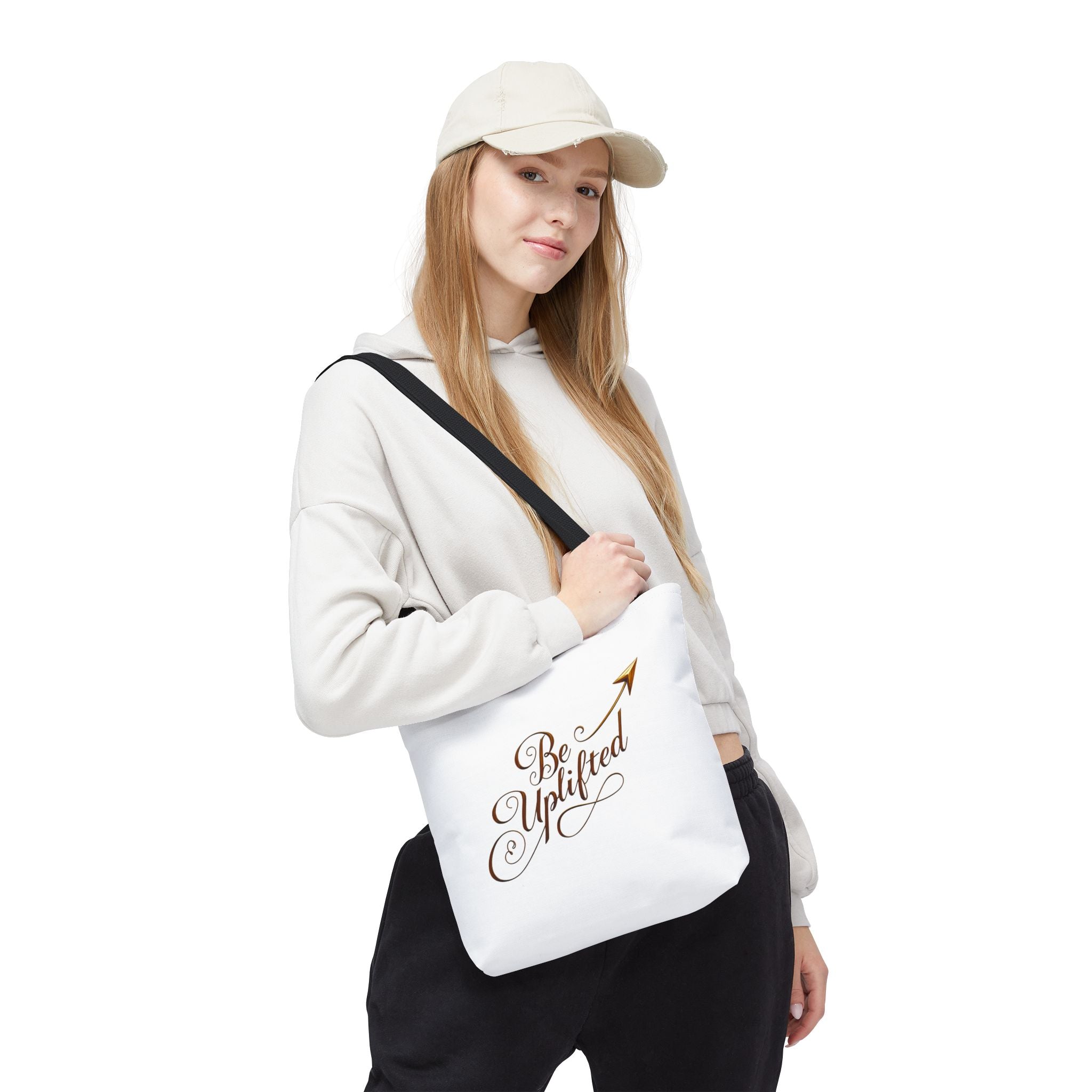 Be Uplifted script airplane Tote Bag | Soul Mind minimalist face Tote Bag
