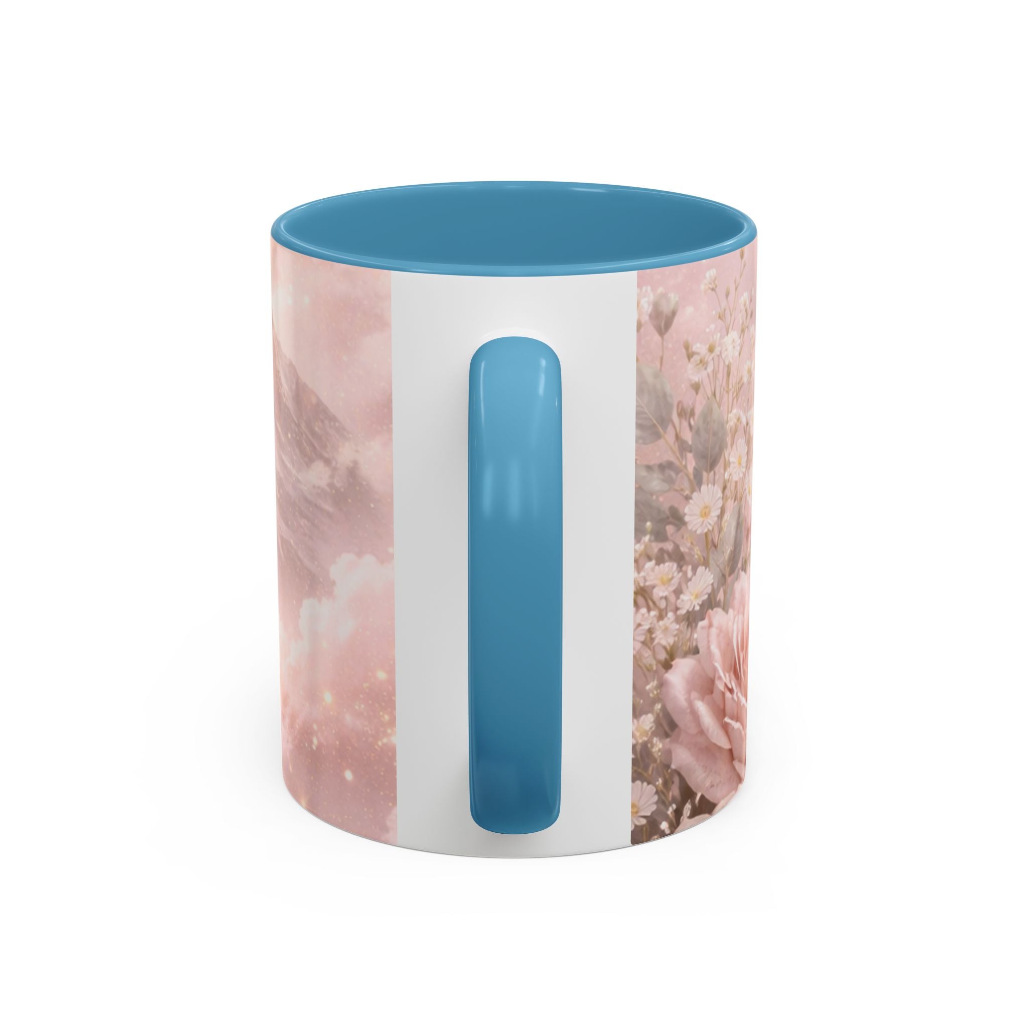 Disciplined Accent Coffee Mug — 'Disciplined: Grounded and Unmoved' Inspirational Pink Marble Ceramic Mug