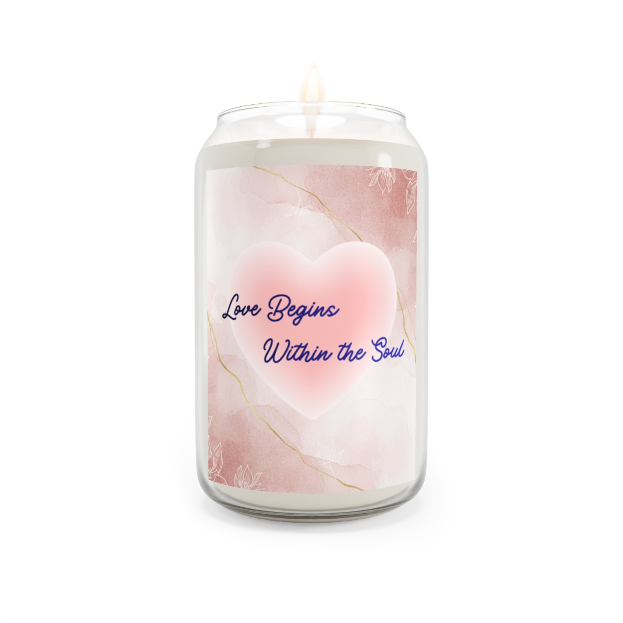 Soy Candle — "Love Begins Within the Soul" Scented 13.75oz