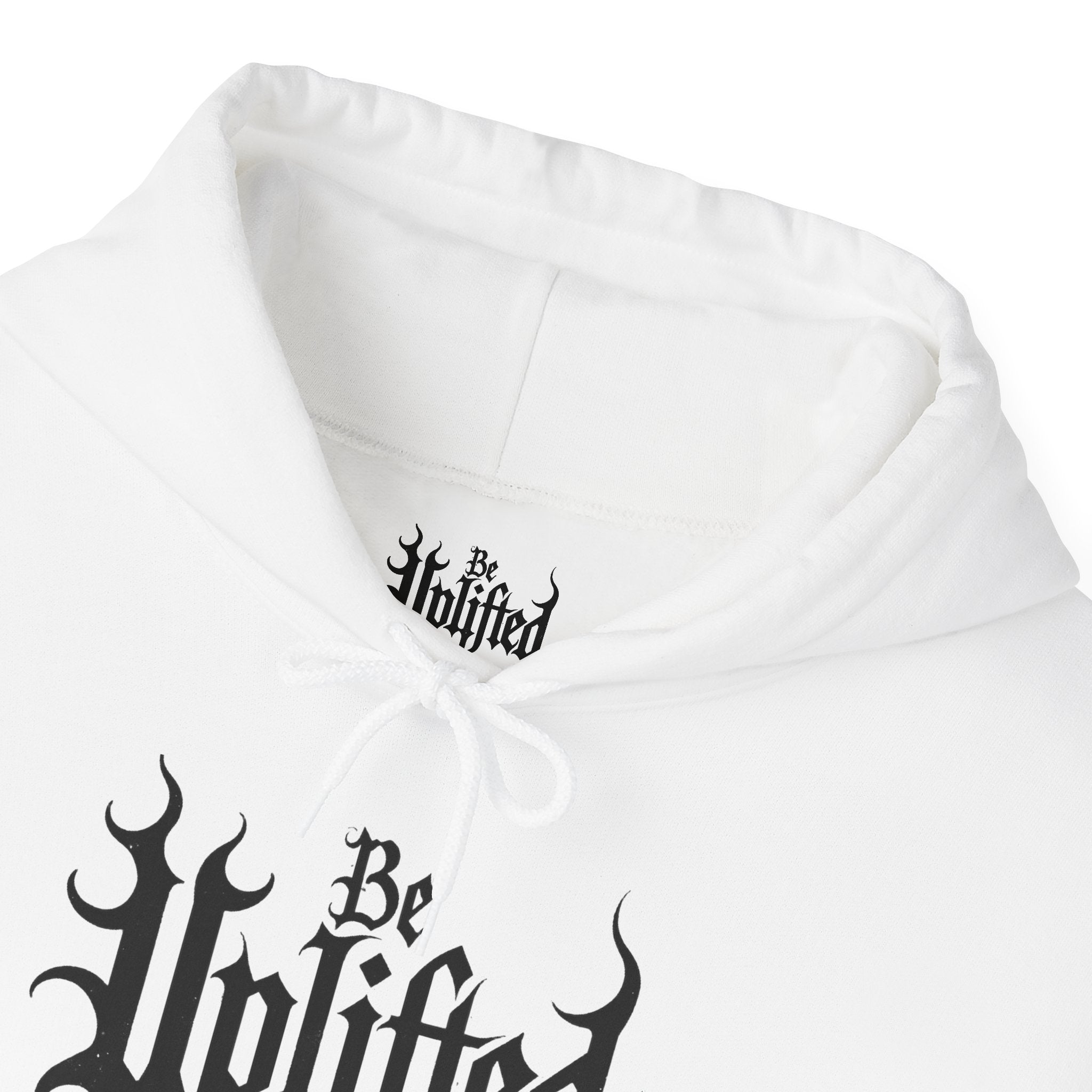 Be Uplifted hoodie | Gothic script cross design