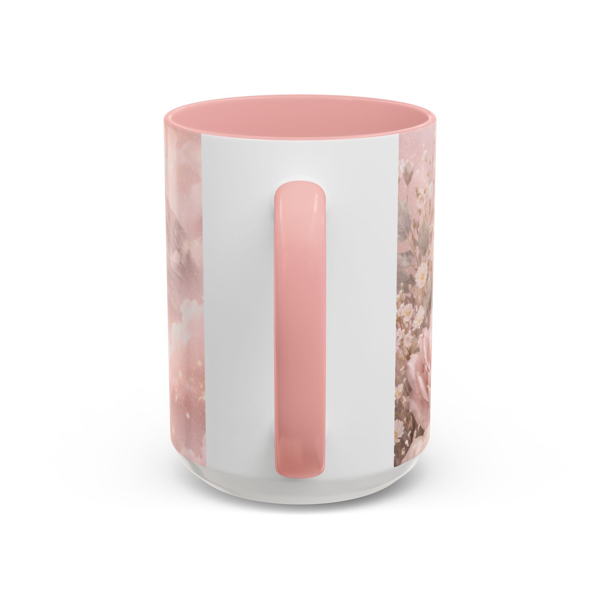 Disciplined Accent Coffee Mug — 'Disciplined: Grounded and Unmoved' Inspirational Pink Marble Ceramic Mug