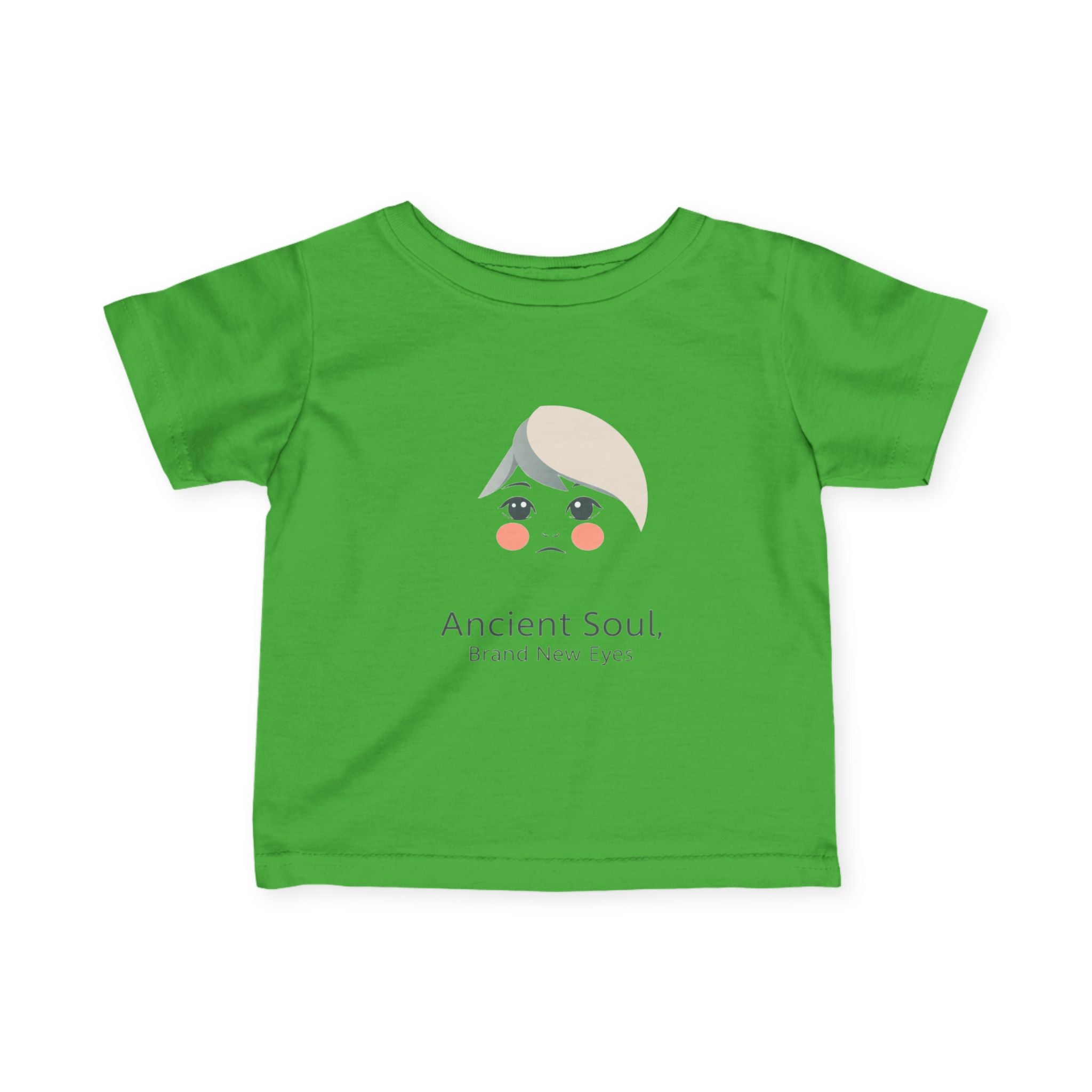 Infant Tee — "Ancient Soul, Brand New Eyes" Cute Baby Graphic Tee