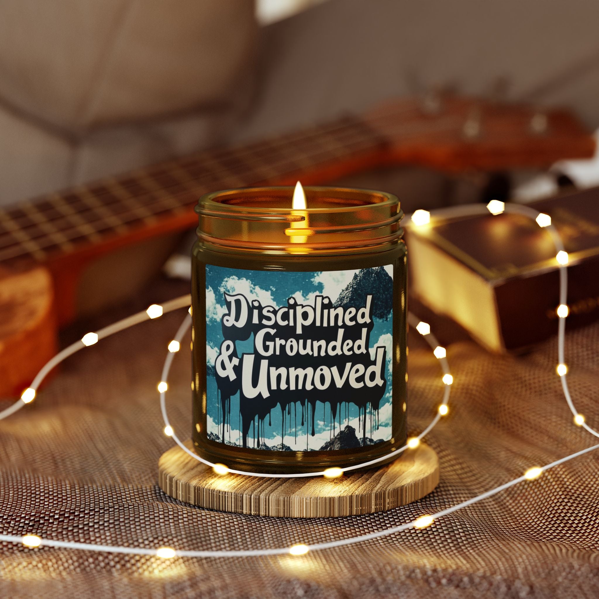 Scented Candle — Coconut Apricot Wax “Disciplined, Grounded & Unmoved” (4oz/9oz)