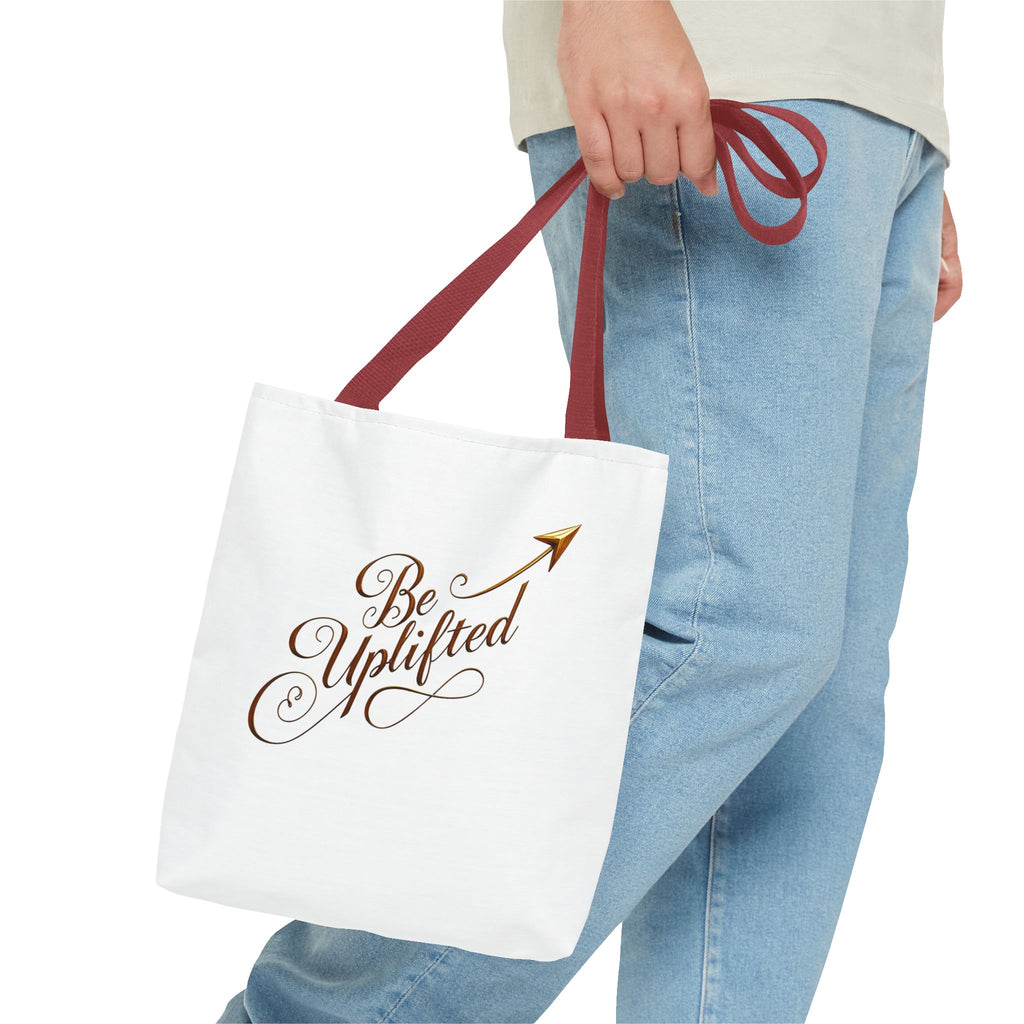 Be Uplifted script airplane Tote Bag | Soul Mind minimalist face Tote Bag